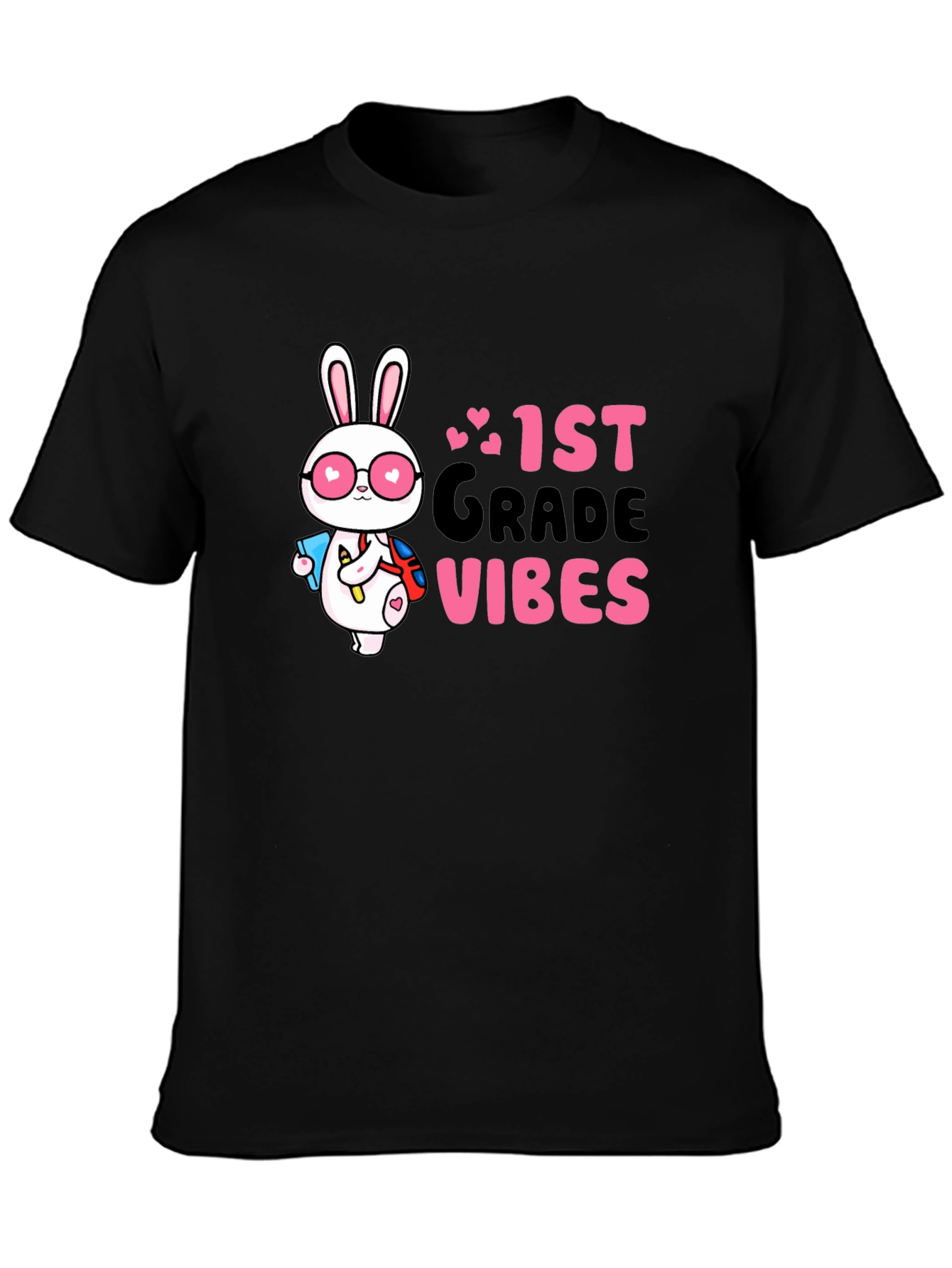 1st Grade Vibes Bunny Graphic Tee