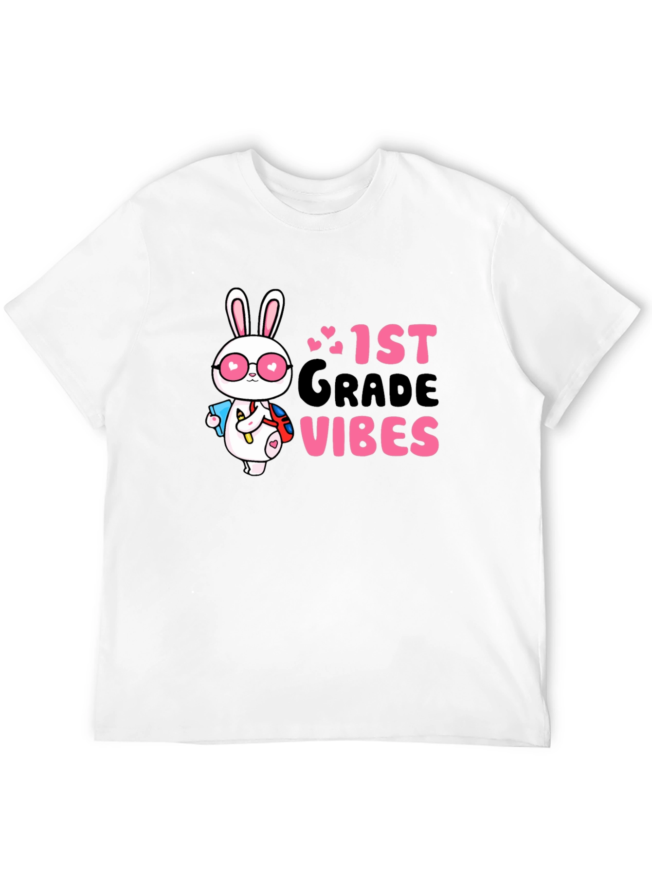 1st Grade Vibes Bunny Graphic Tee