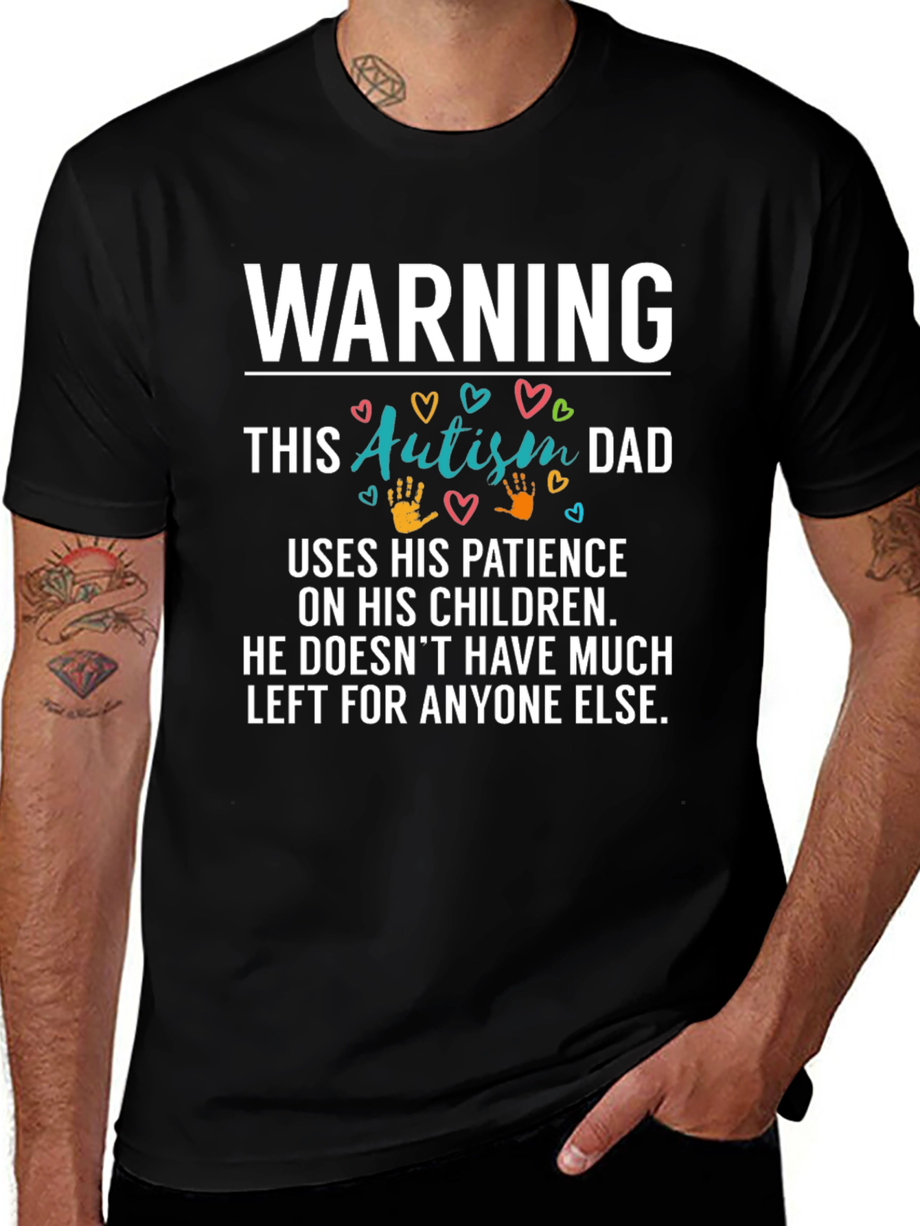 Autism Dad T-Shirt - Warning Graphic Novelty Tee