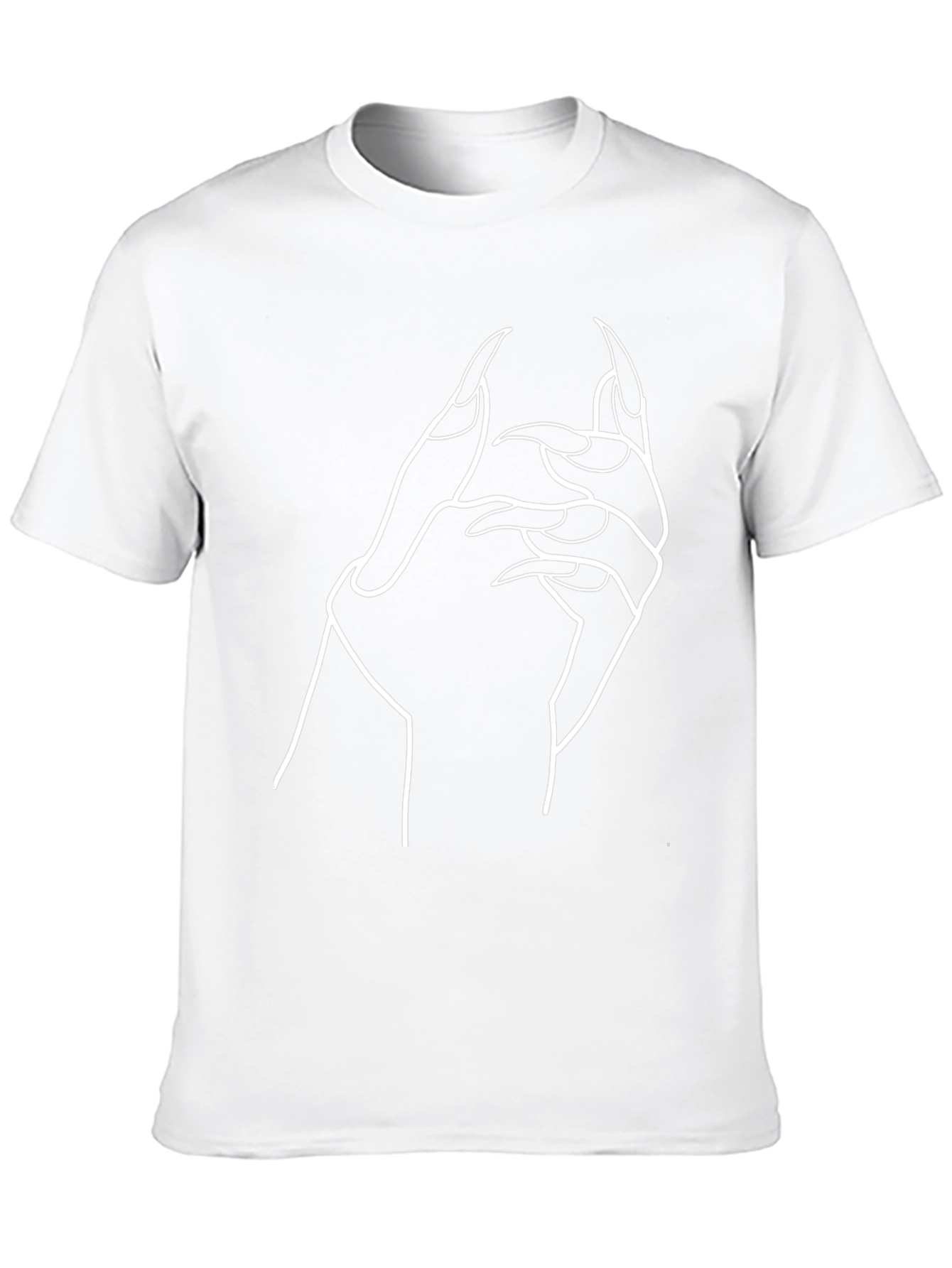 Gothic Hand Graphic Black T-Shirt