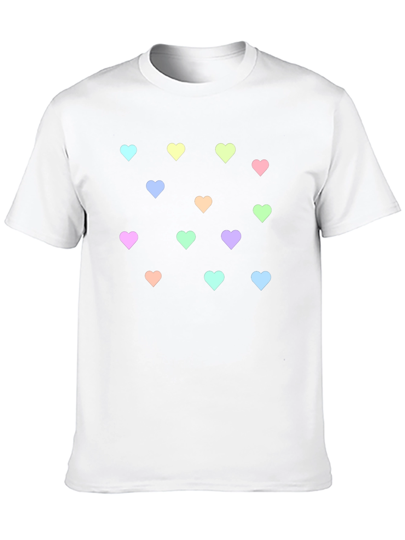 Heart Patterned Black T-Shirt