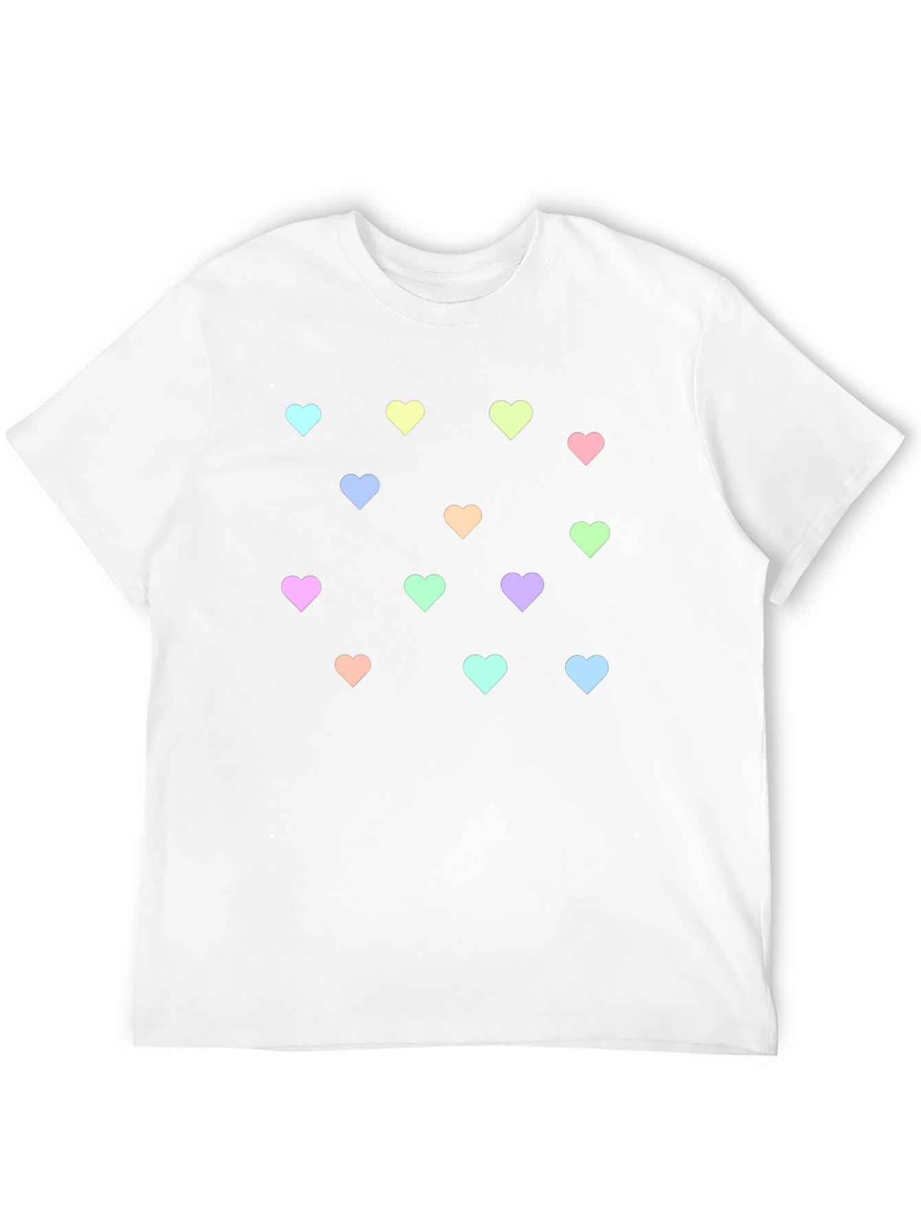 Heart Patterned Black T-Shirt
