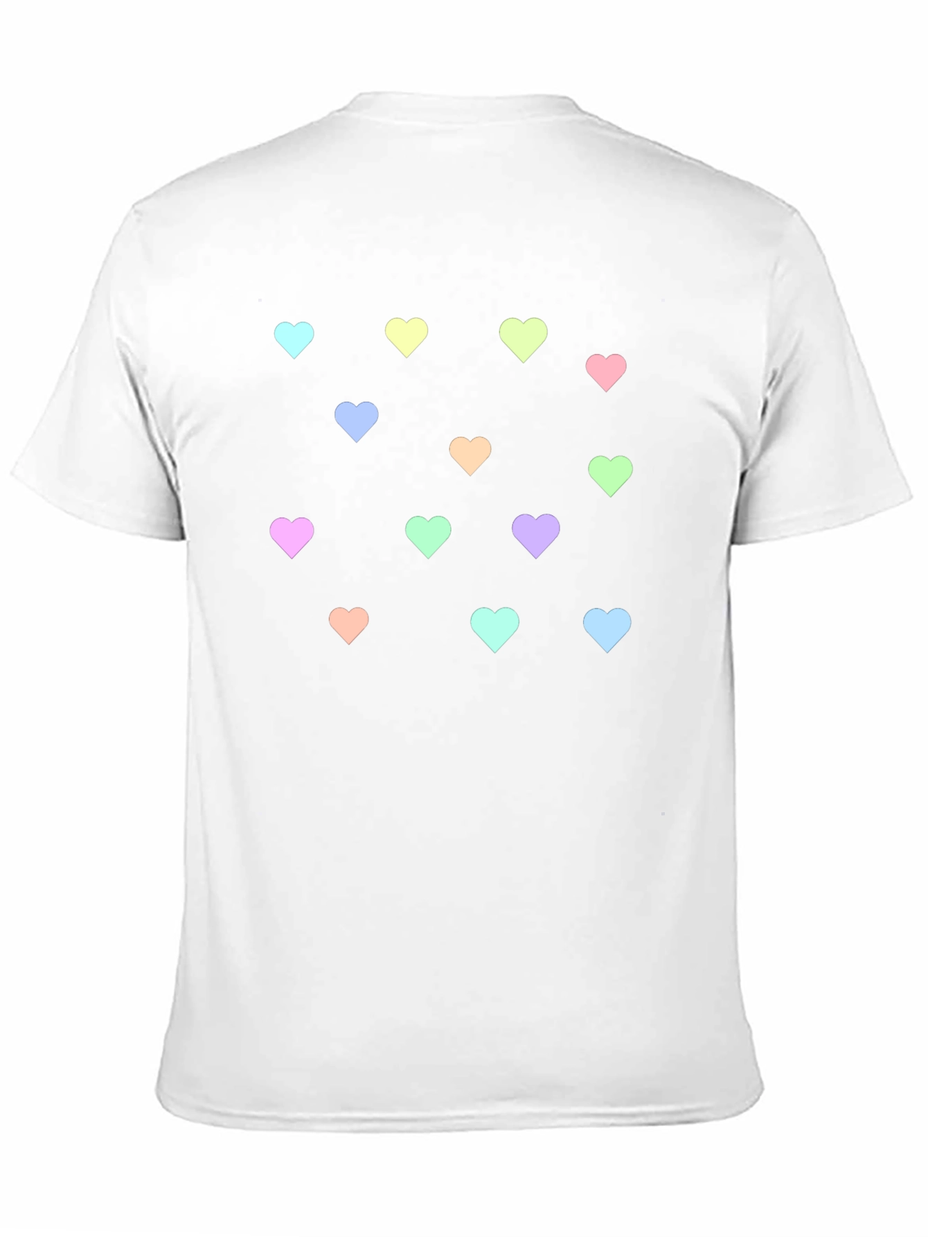 Heart Patterned Black T-Shirt