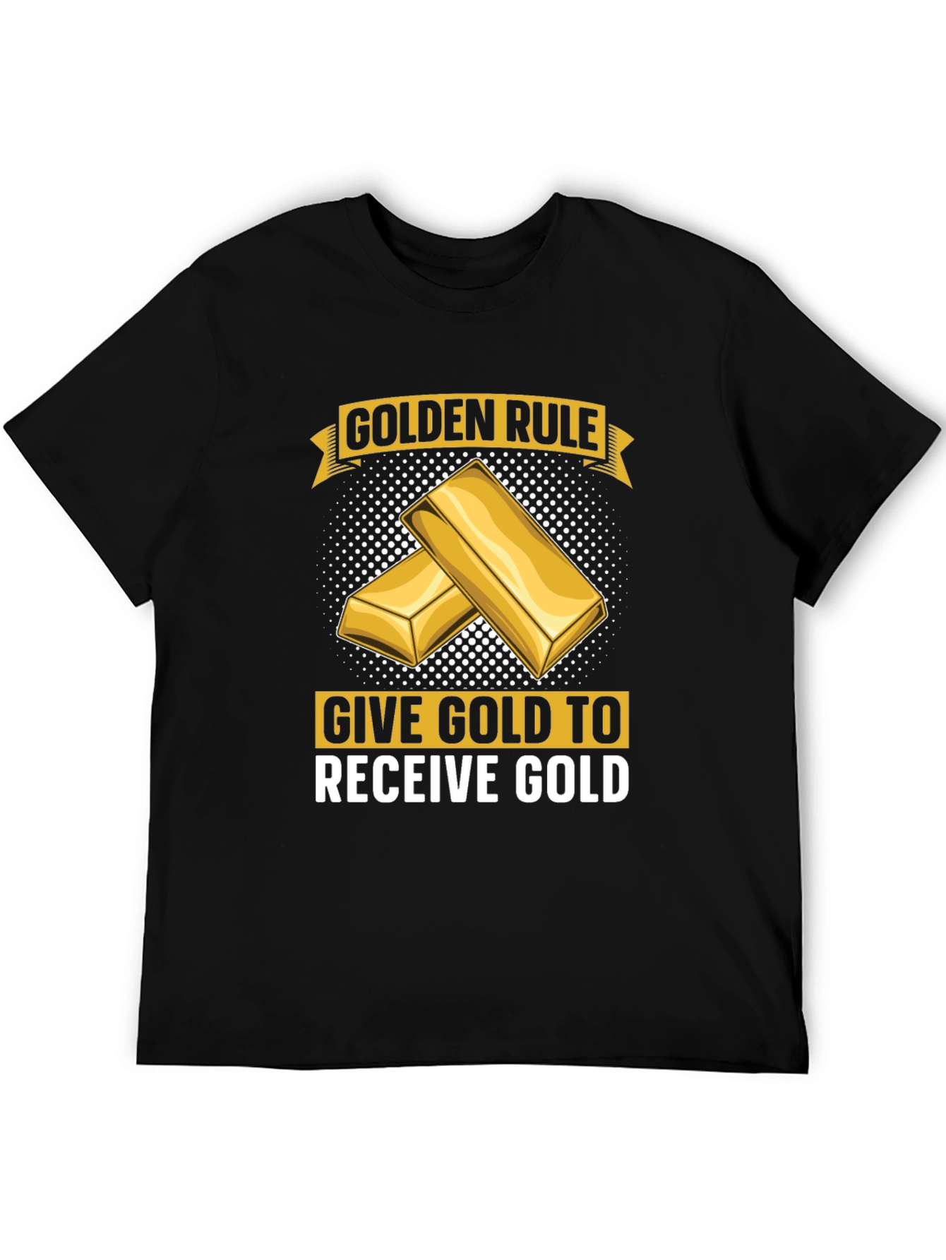 Golden Rule Give Gold T-Shirt - Mens Black Tee
