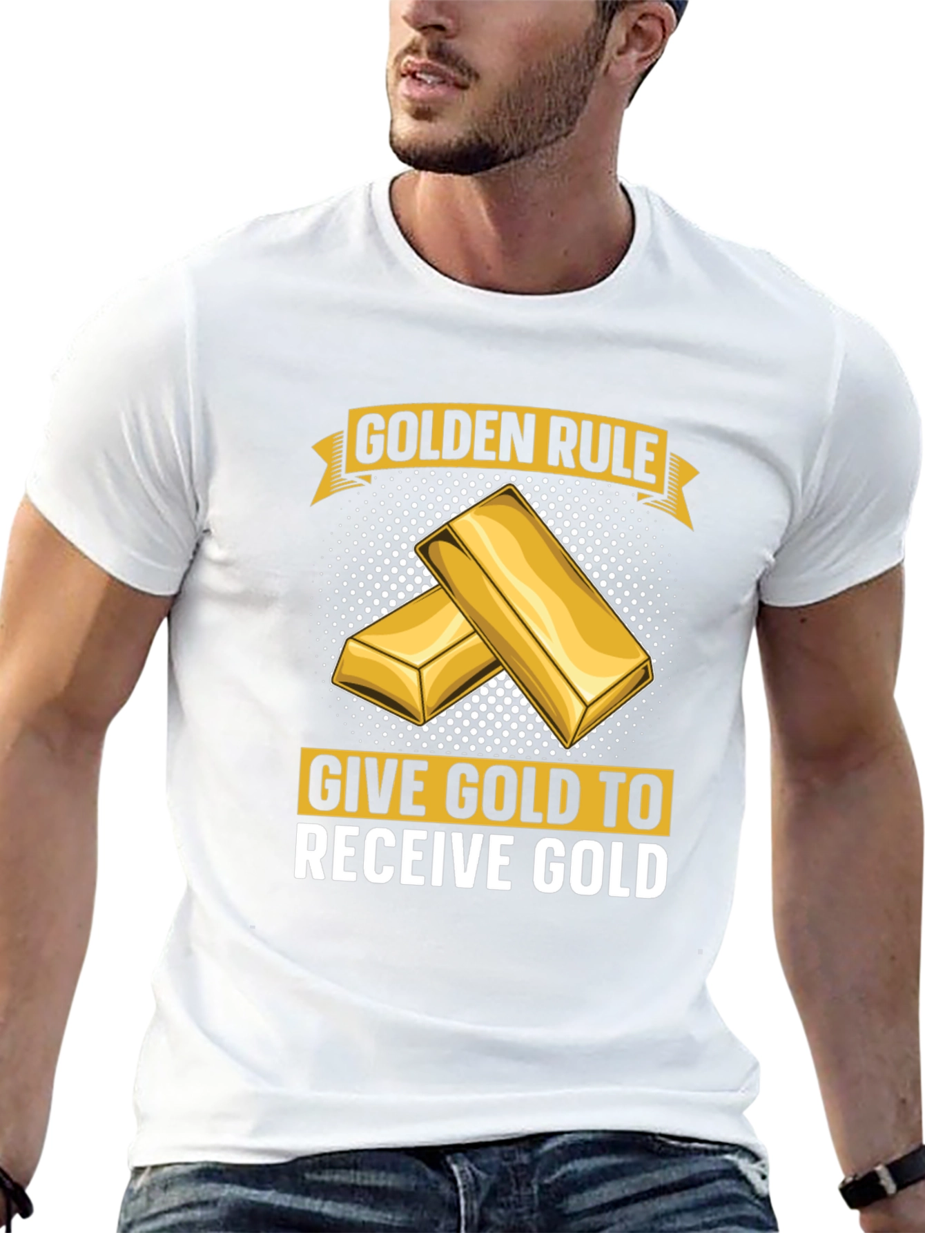 Golden Rule Give Gold T-Shirt - Mens Black Tee