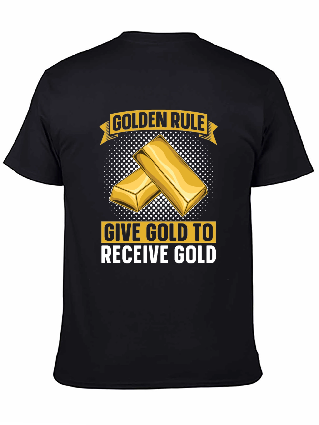 Golden Rule Give Gold T-Shirt - Mens Black Tee