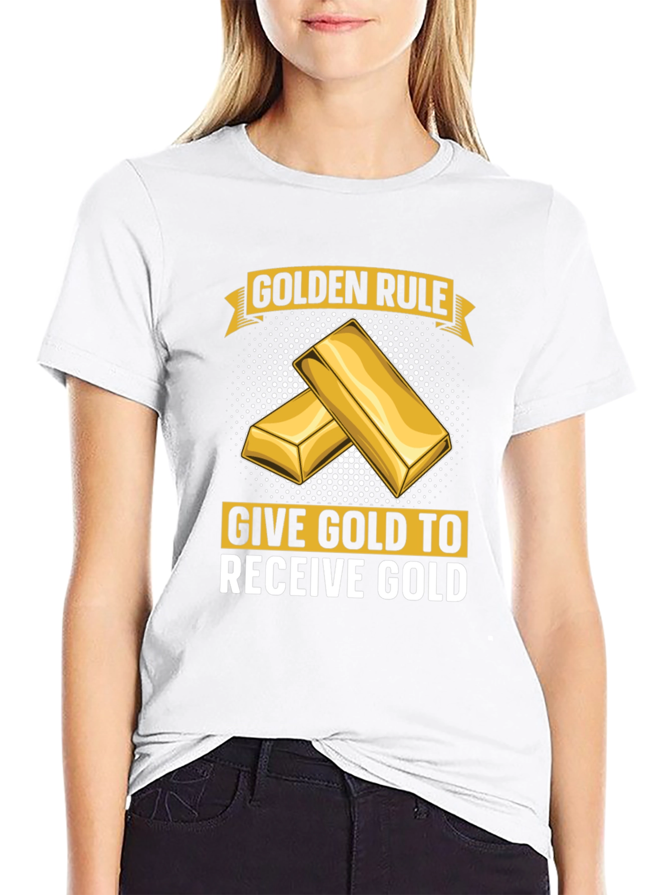 Golden Rule Give Gold T-Shirt - Mens Black Tee