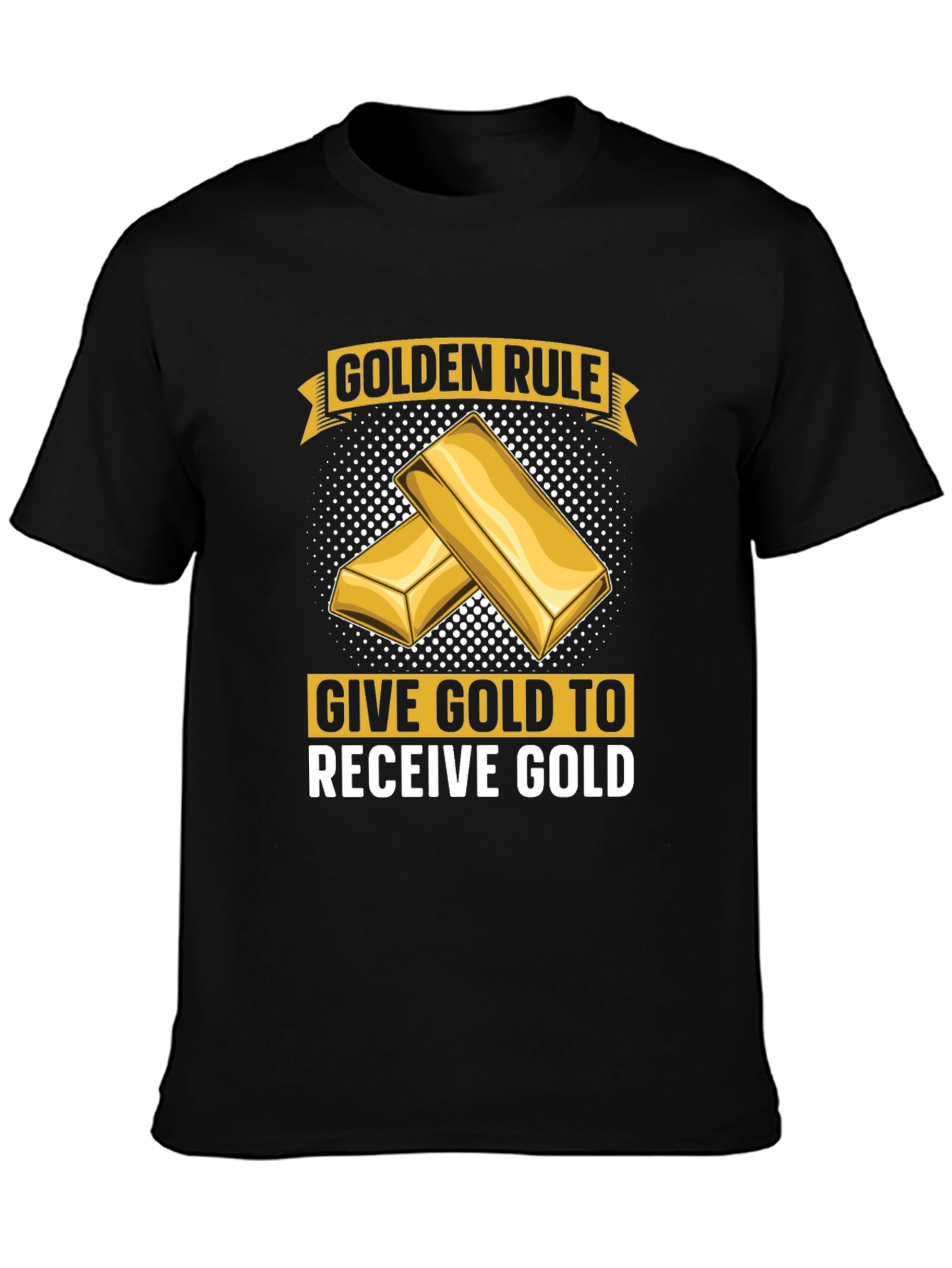 Golden Rule Give Gold T-Shirt - Mens Black Tee