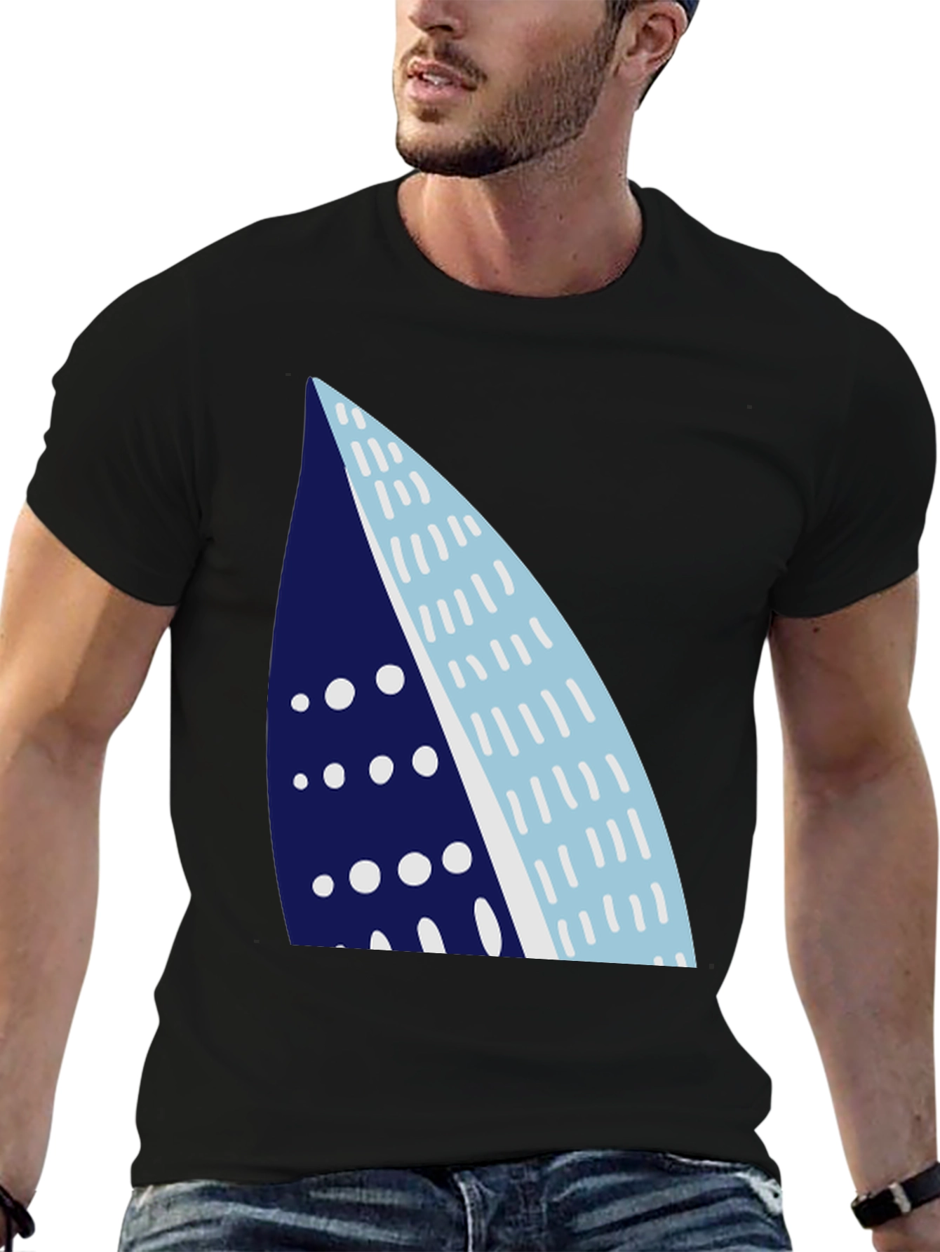 Abstract Sailboat Graphic T-Shirt