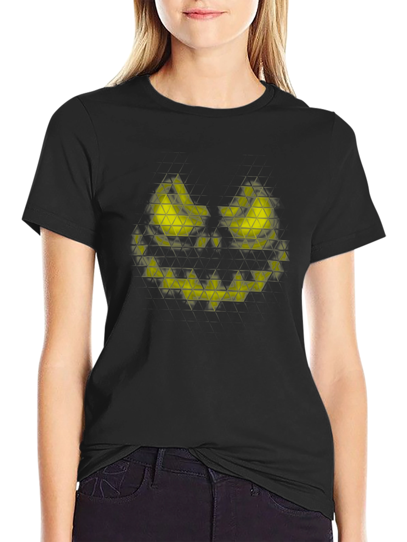 Geometric Jack-o-Lantern Graphic Tee