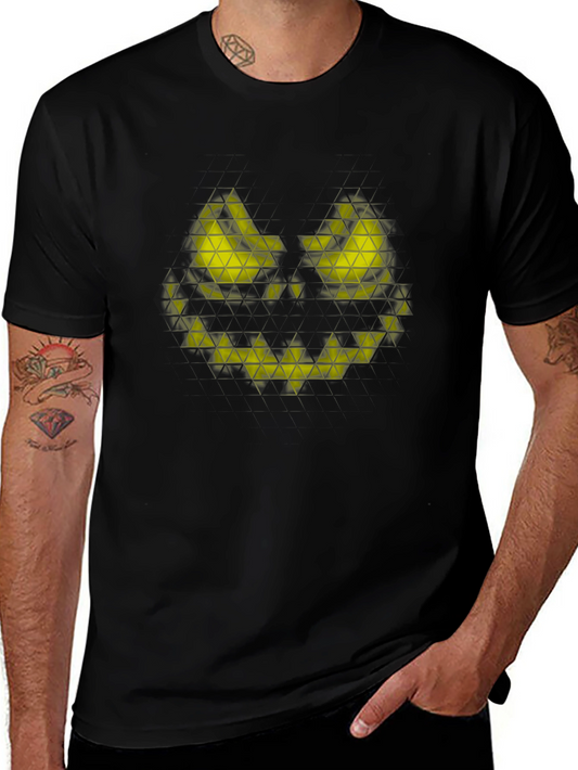 Geometric Jack-o-Lantern Graphic Tee