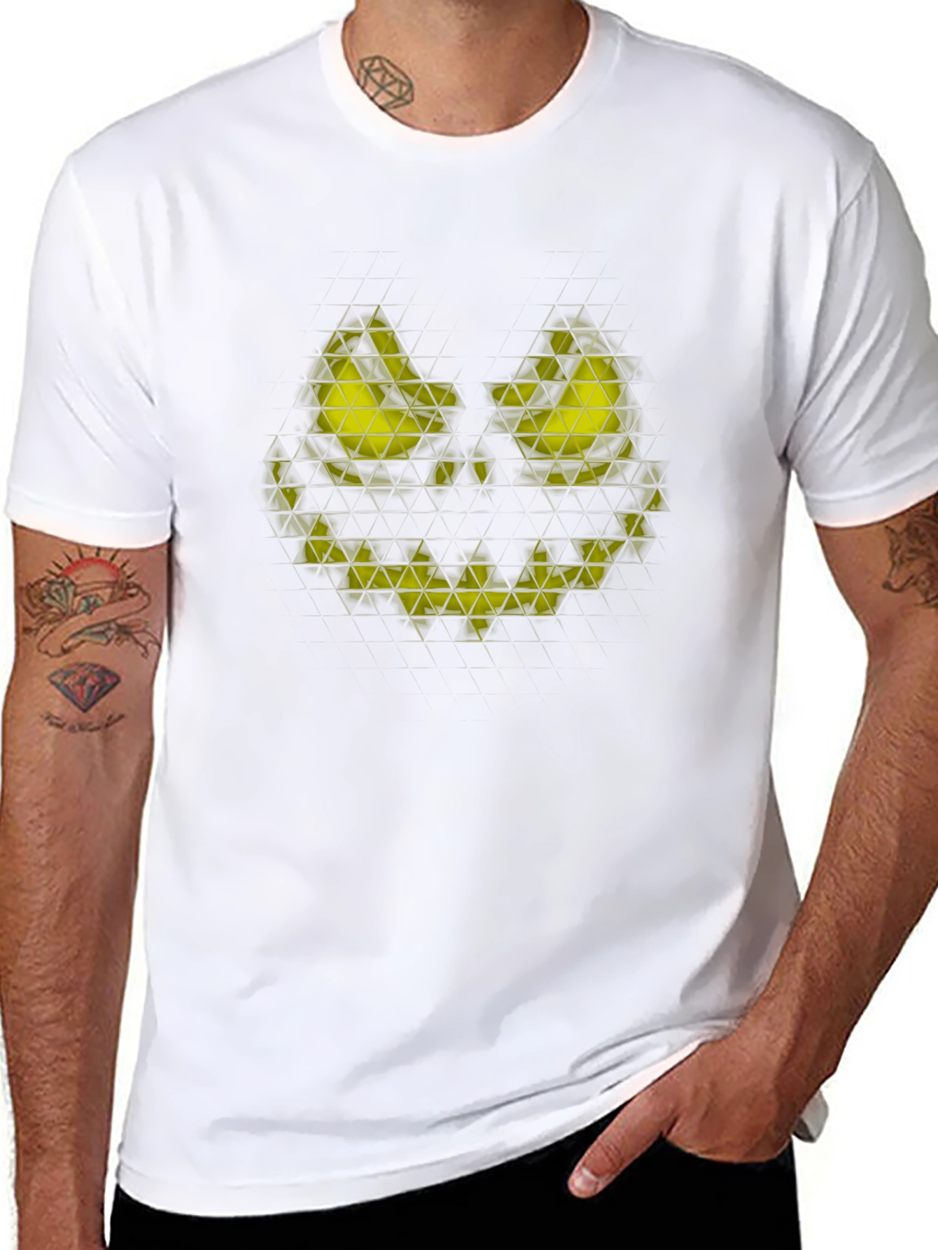 Geometric Jack-o-Lantern Graphic Tee