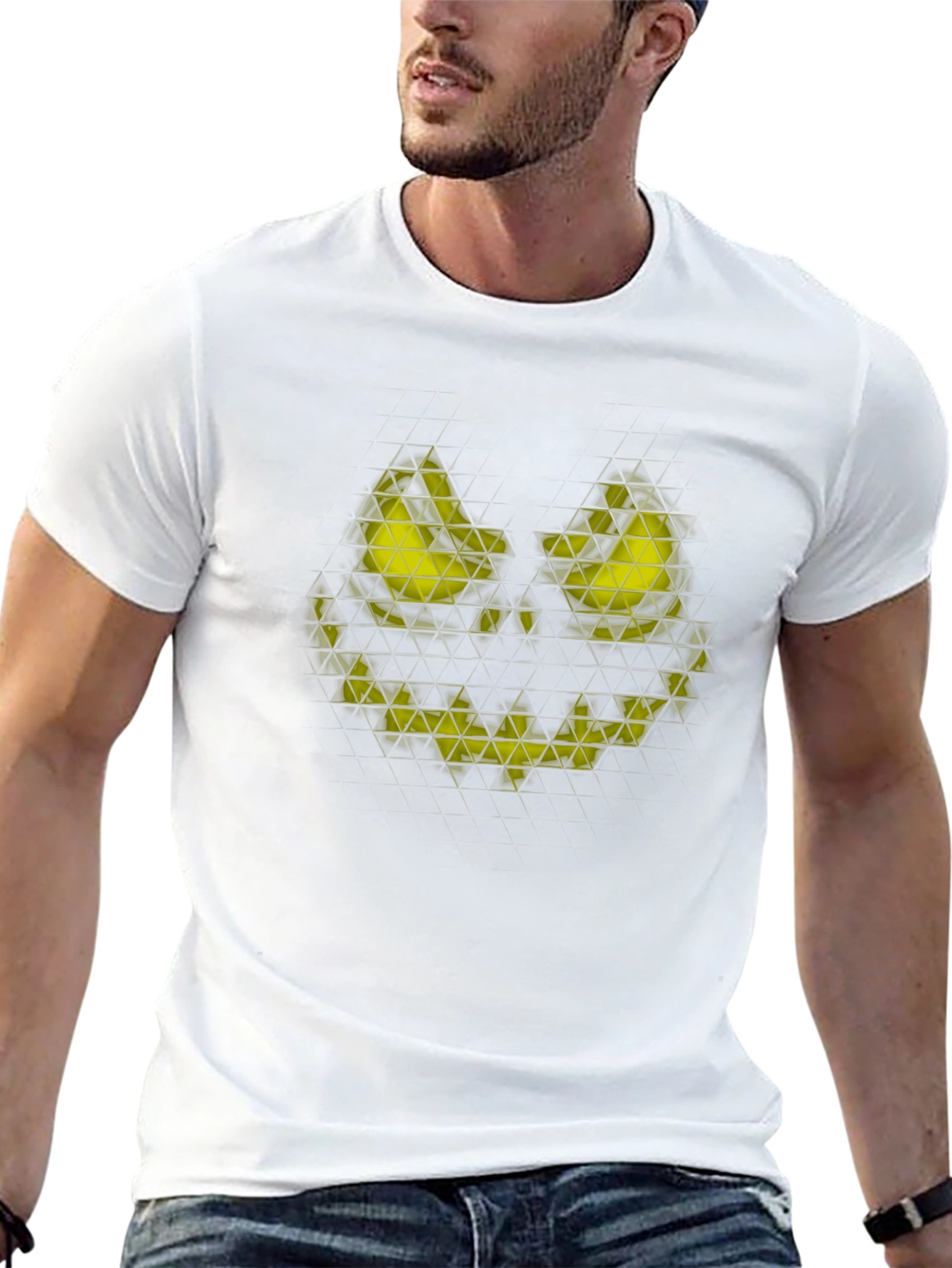 Geometric Jack-o-Lantern Graphic Tee