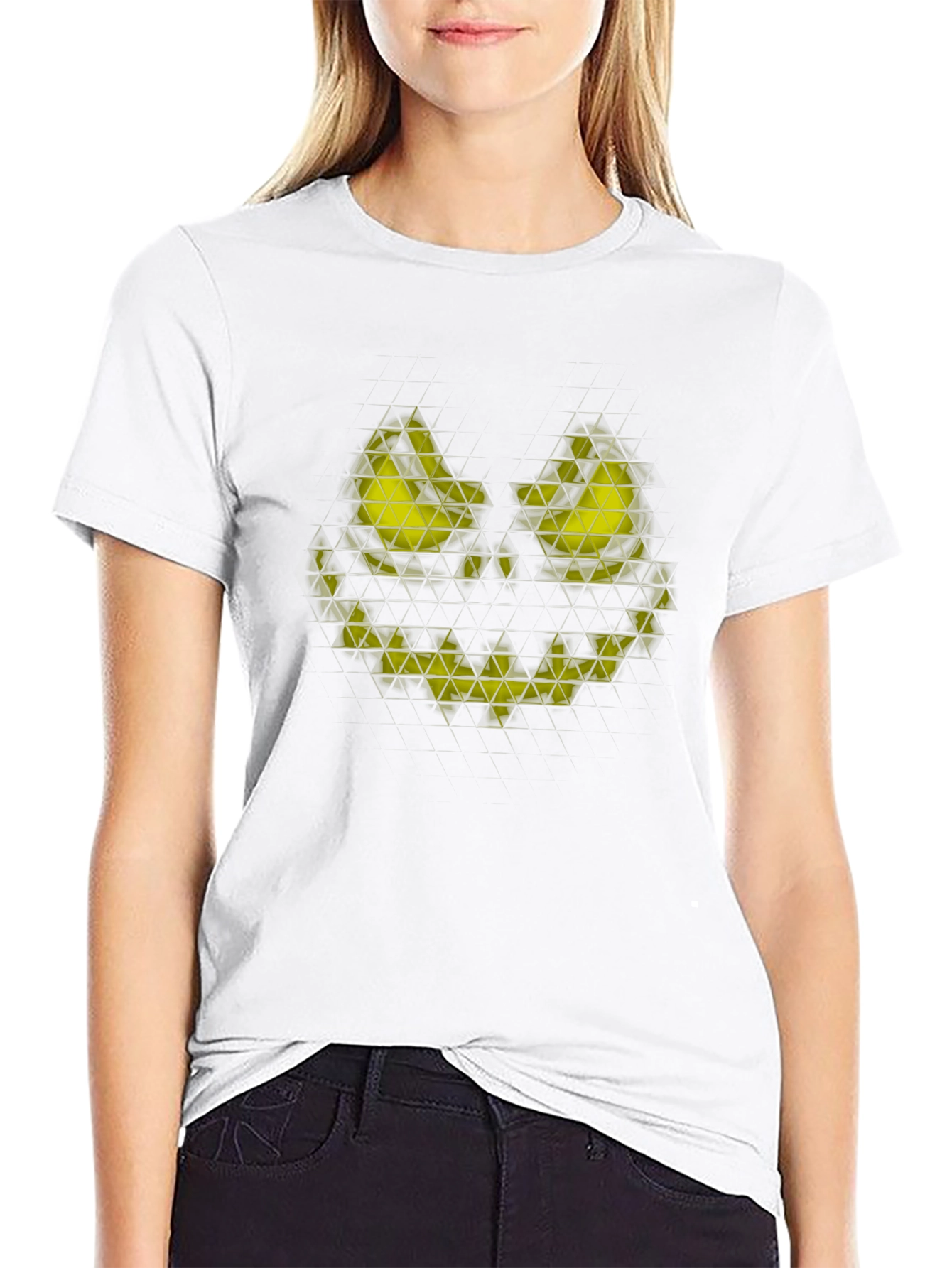 Geometric Jack-o-Lantern Graphic Tee