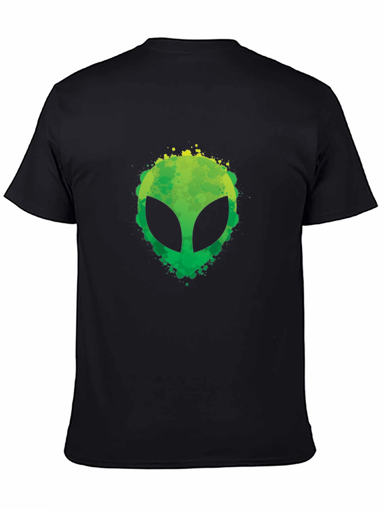 Alien Graphic Tee - Black Cotton T-Shirt