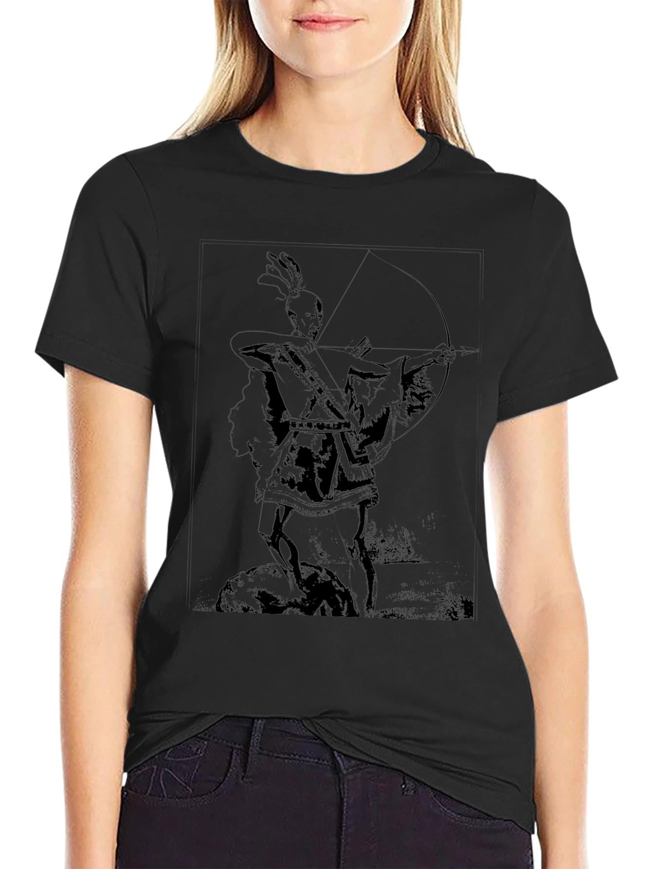 Archer Graphic Tee - Native American Style