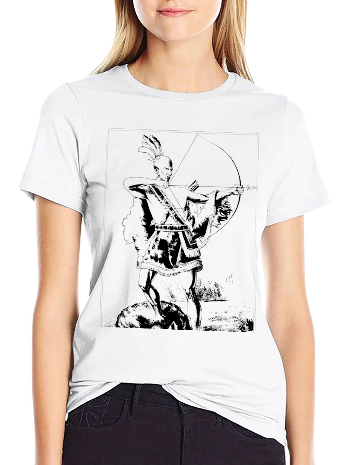 Archer Graphic Tee - Native American Style