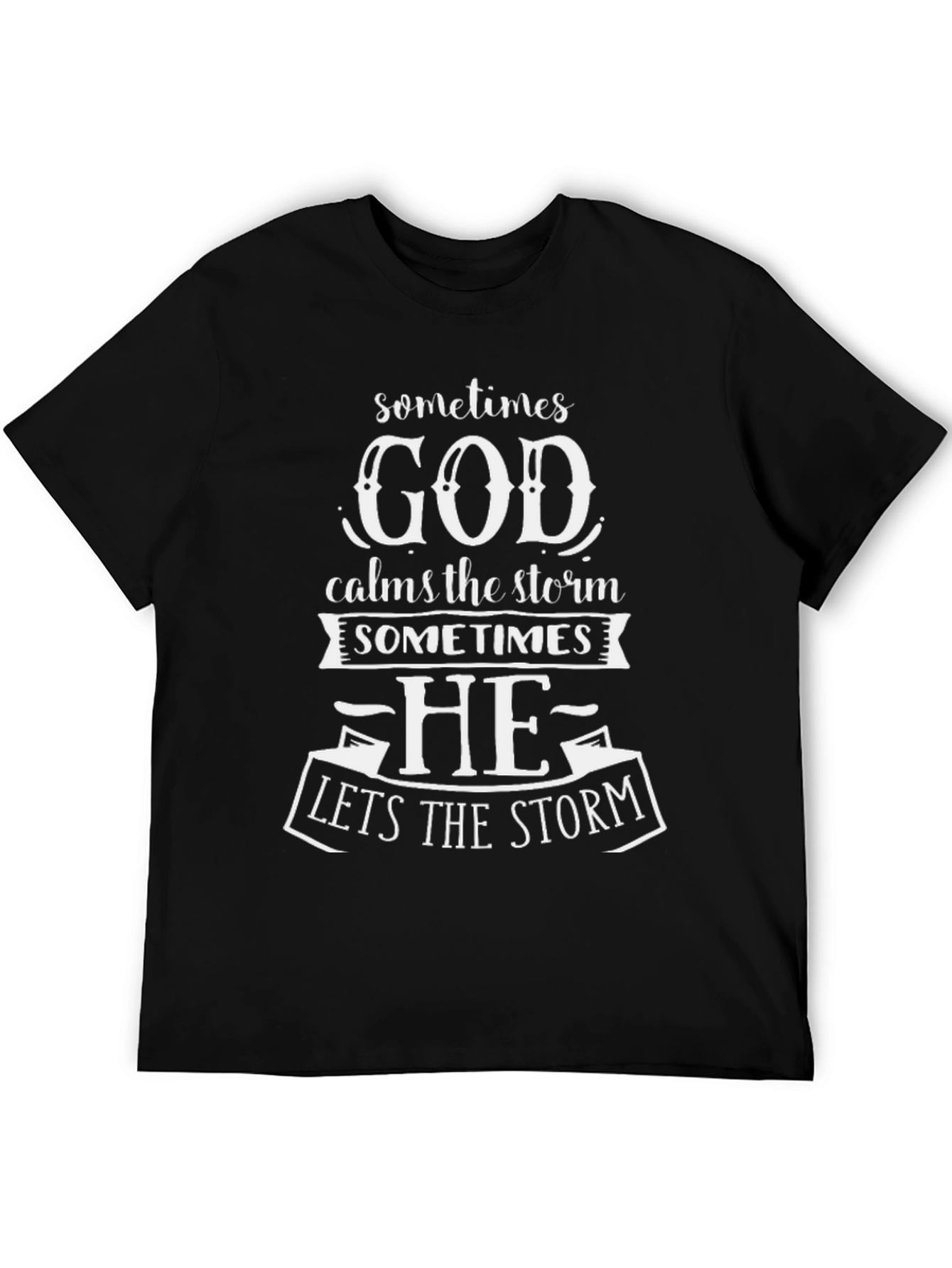 God Calms The Storm T-Shirt Christian Apparel