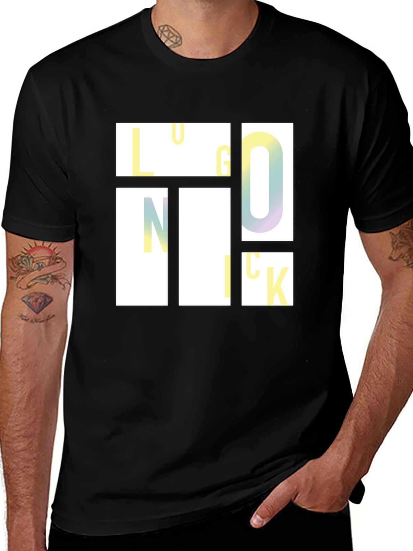 Graphic Block Lettering T-Shirt