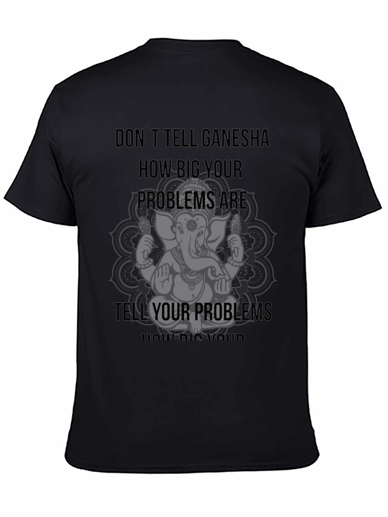 Ganesha Graphic Tee - Black Cotton Blend