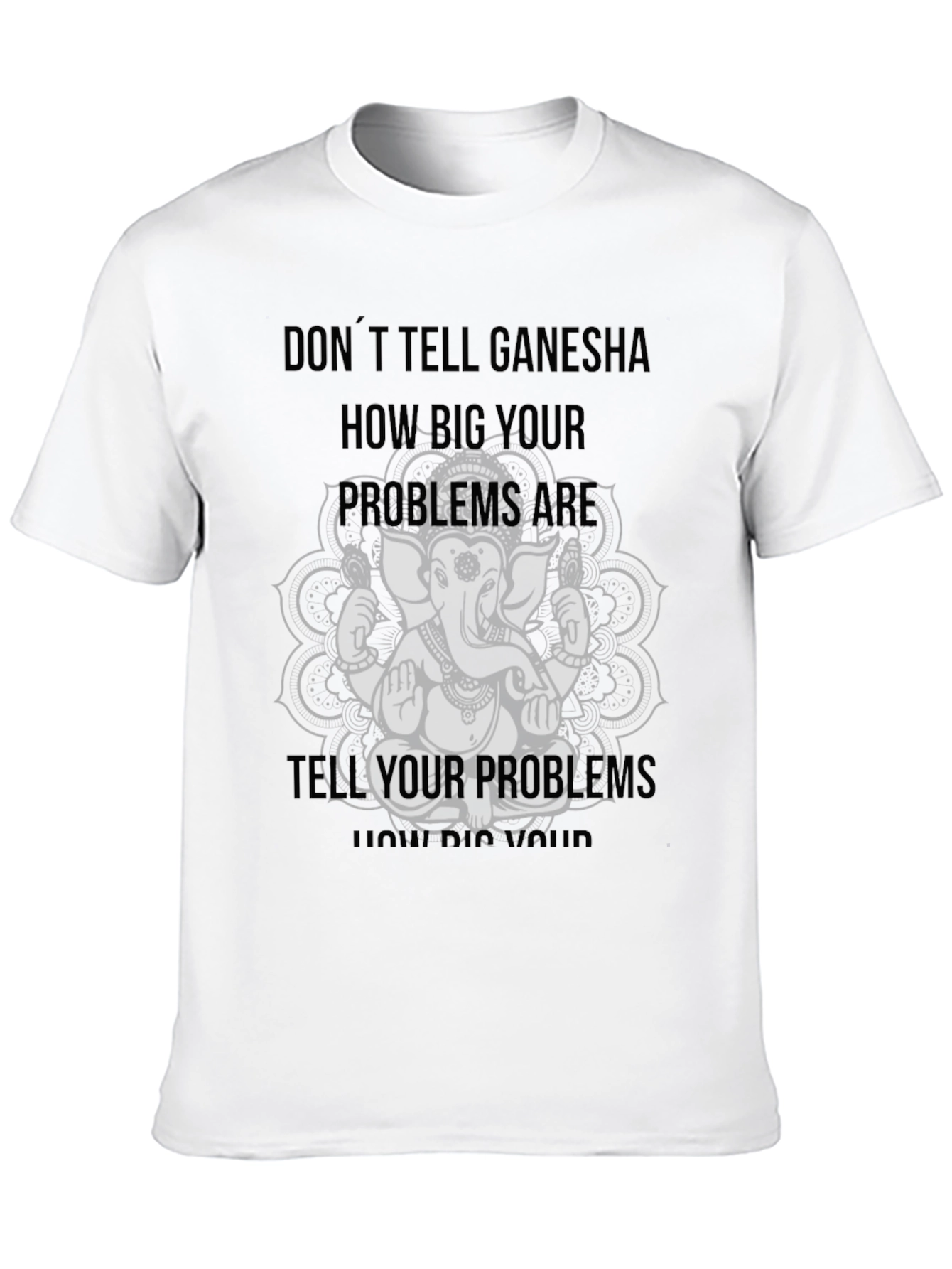 Ganesha Graphic Tee - Black Cotton Blend
