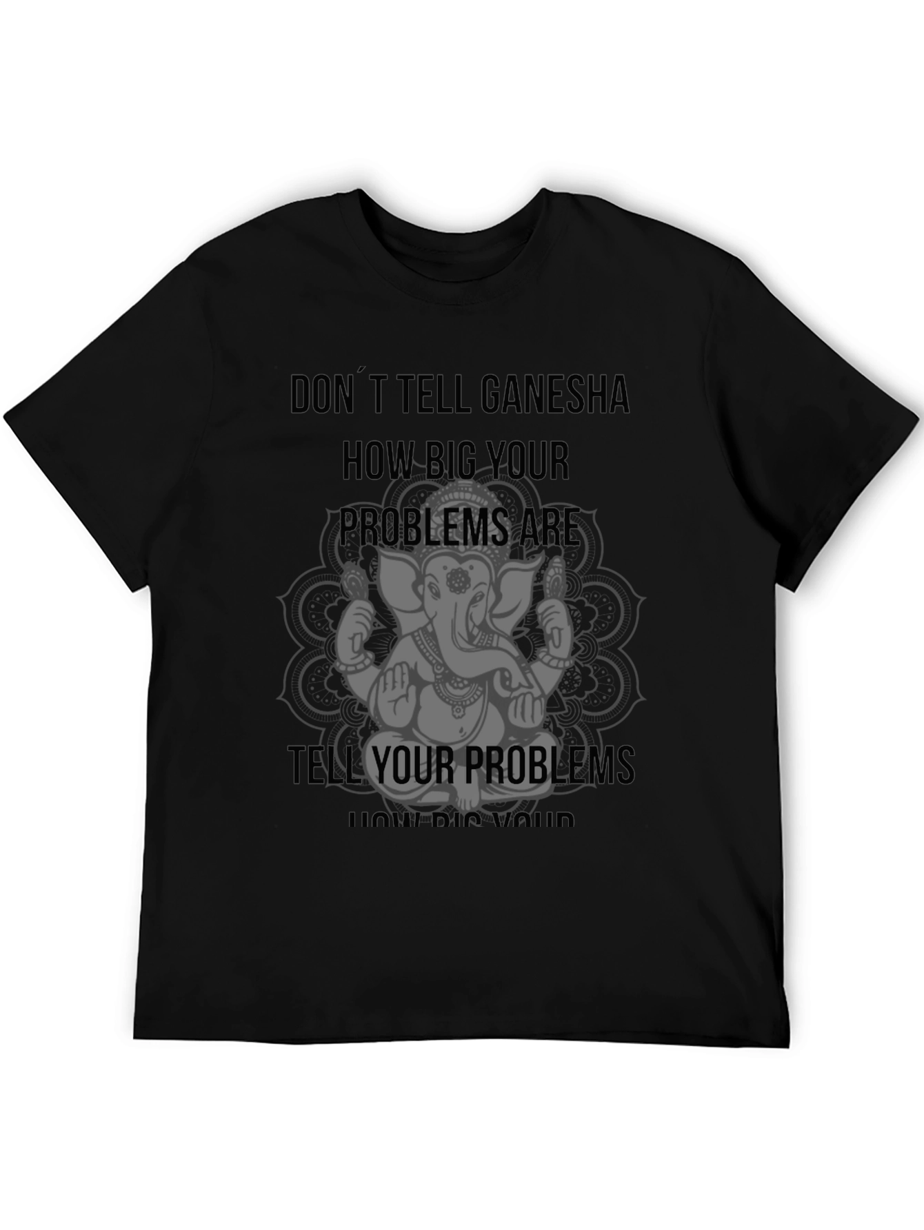Ganesha Graphic Tee - Black Cotton Blend