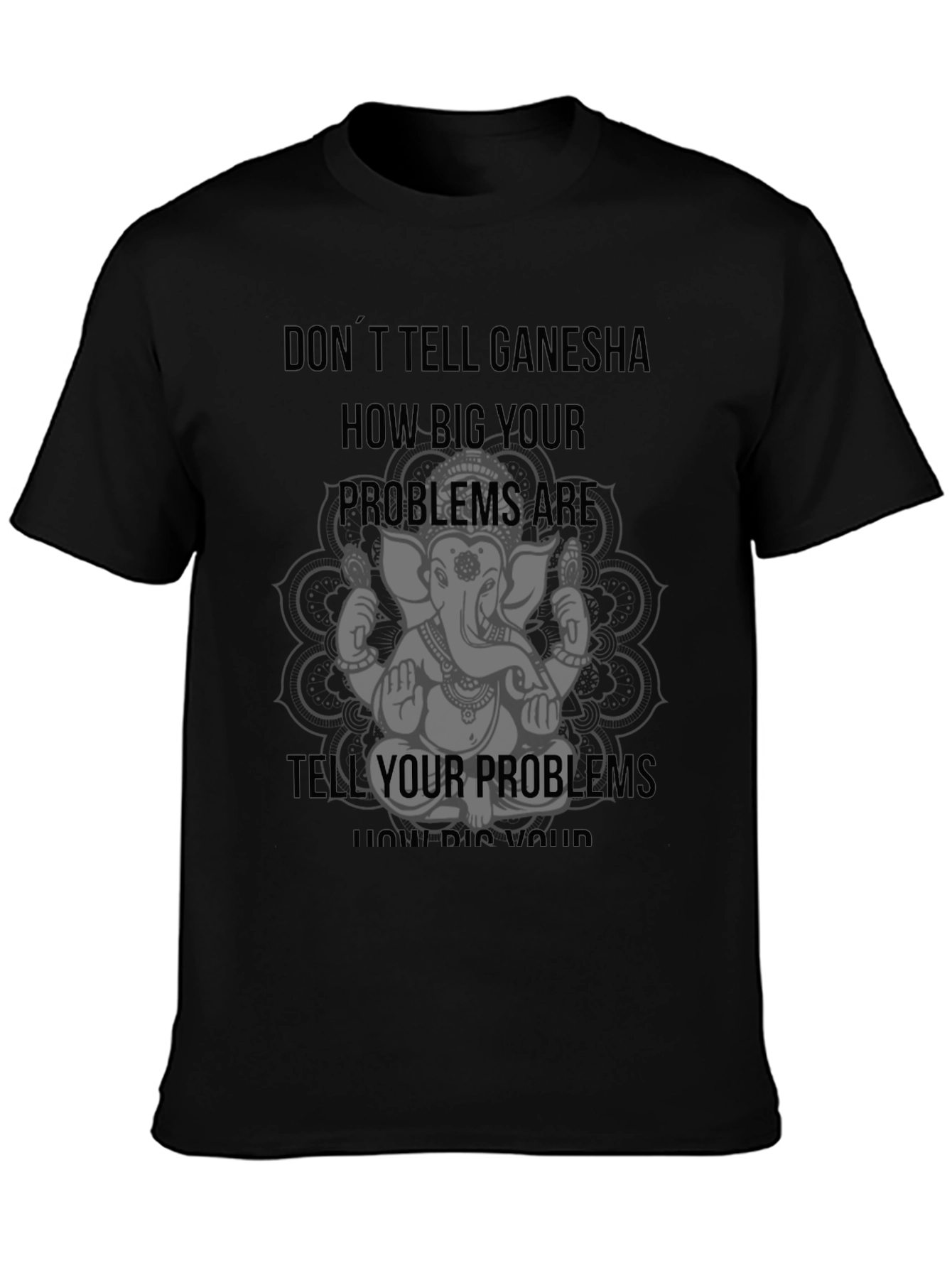 Ganesha Graphic Tee - Black Cotton Blend