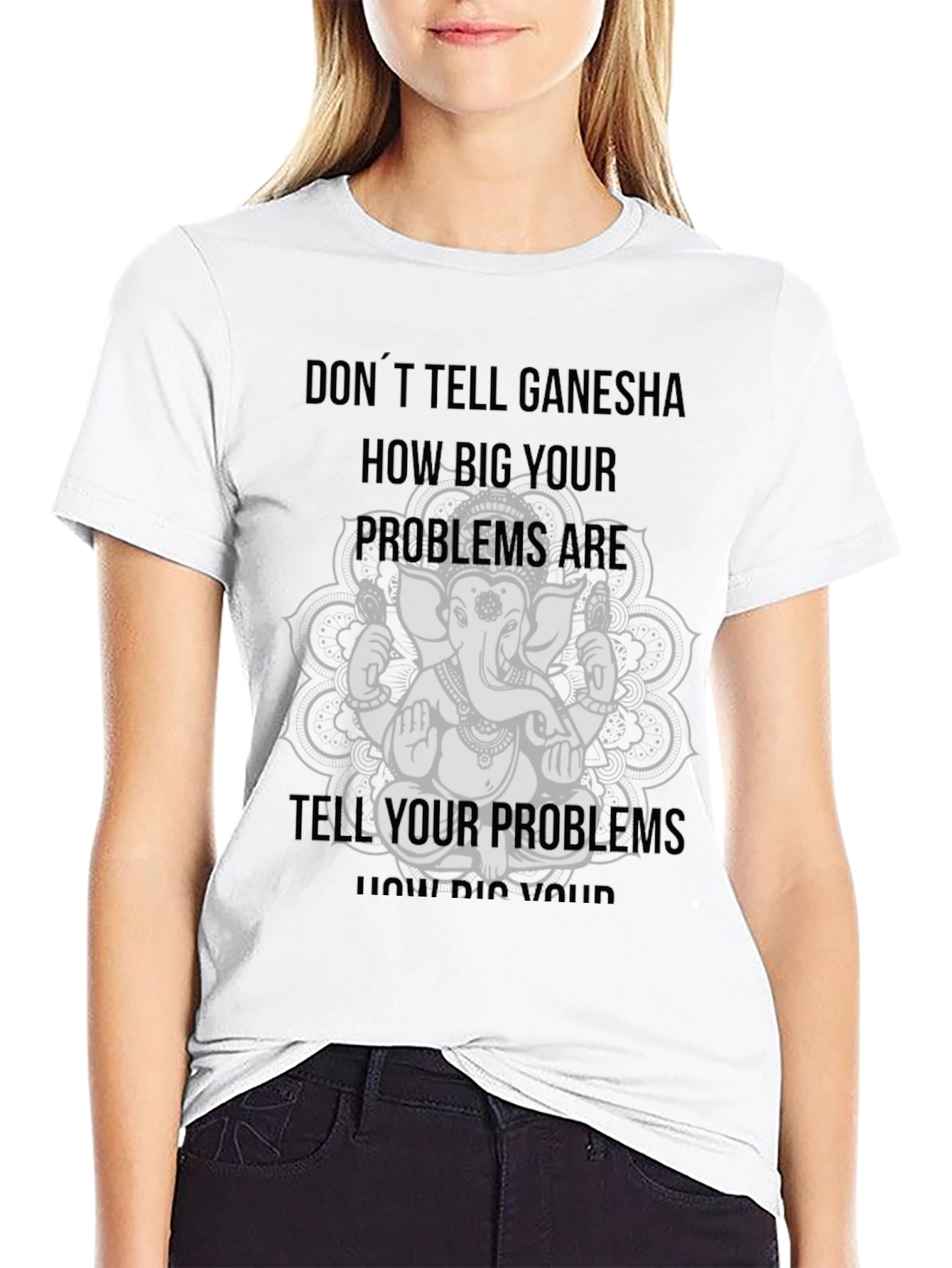 Ganesha Graphic Tee - Black Cotton Blend