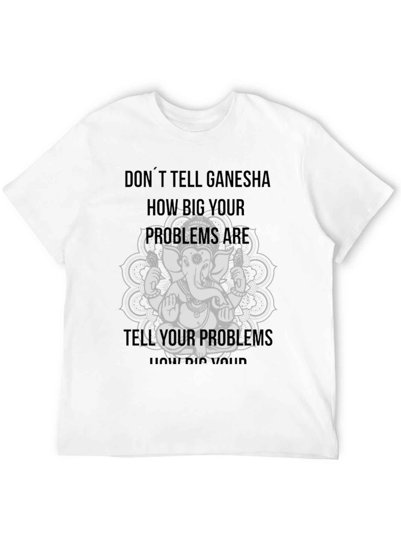 Ganesha Graphic Tee - Black Cotton Blend
