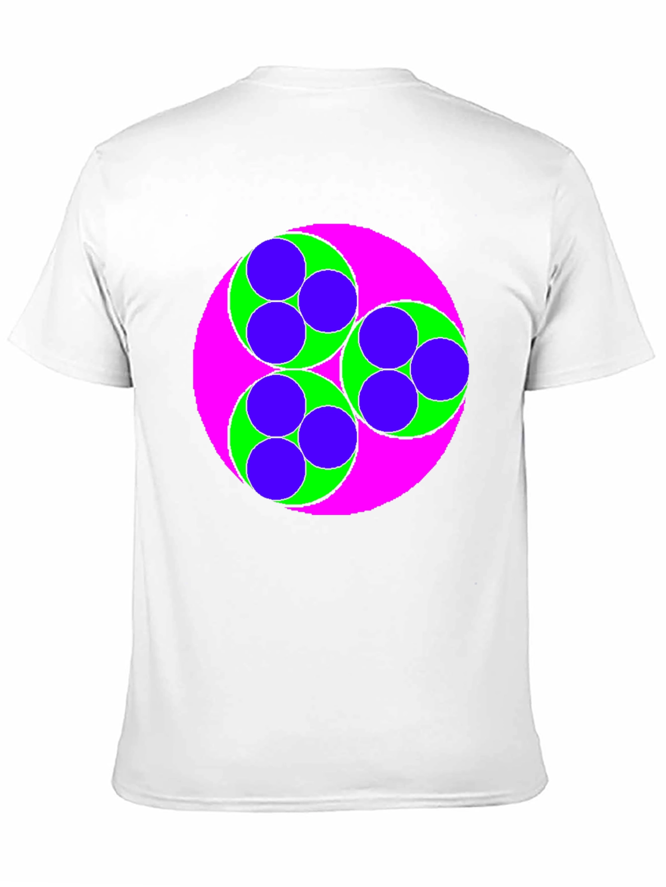 Geometric Circle Design Black T-Shirt