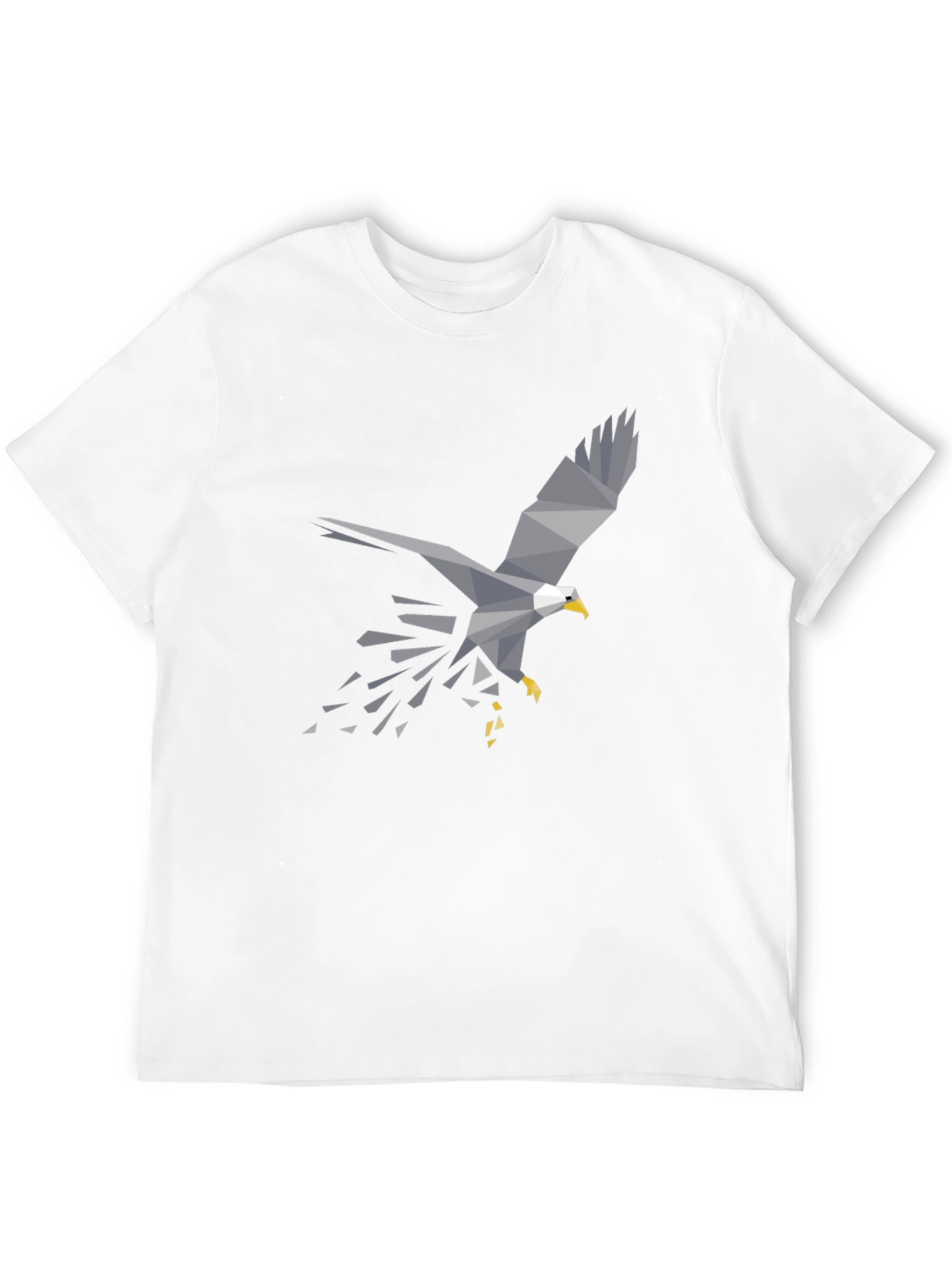 Geometric Eagle Graphic T-Shirt - Black