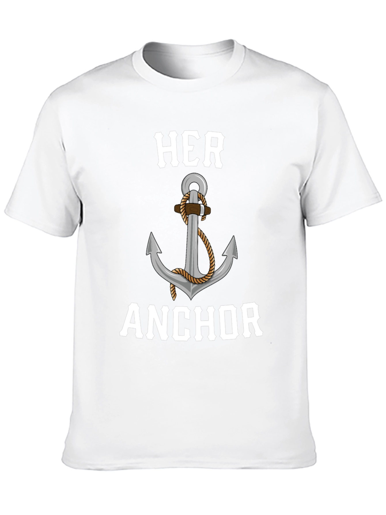 Her Anchor Graphic Tee - Matching Couples Design