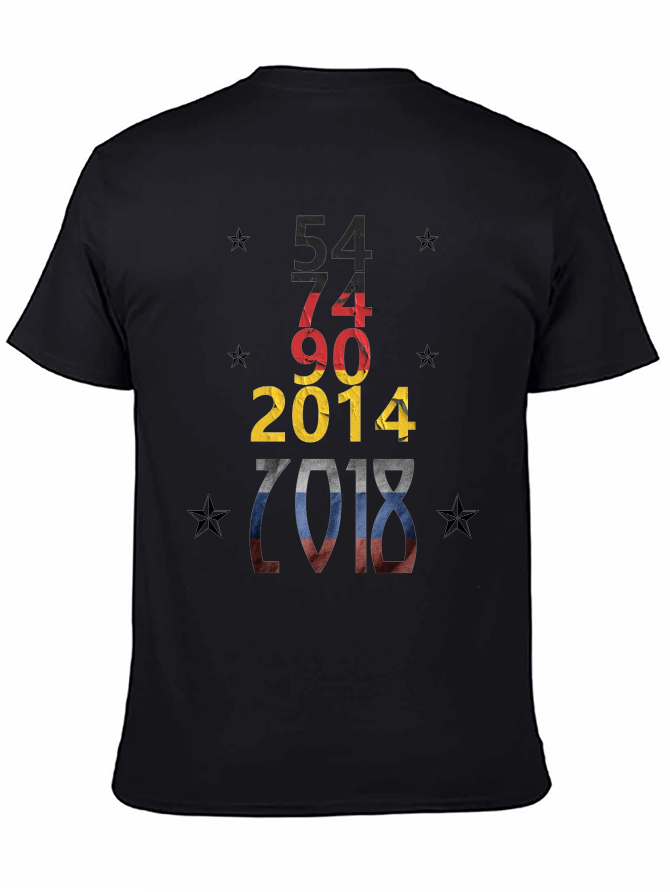 Germany Soccer Championship Years Black T-Shirt