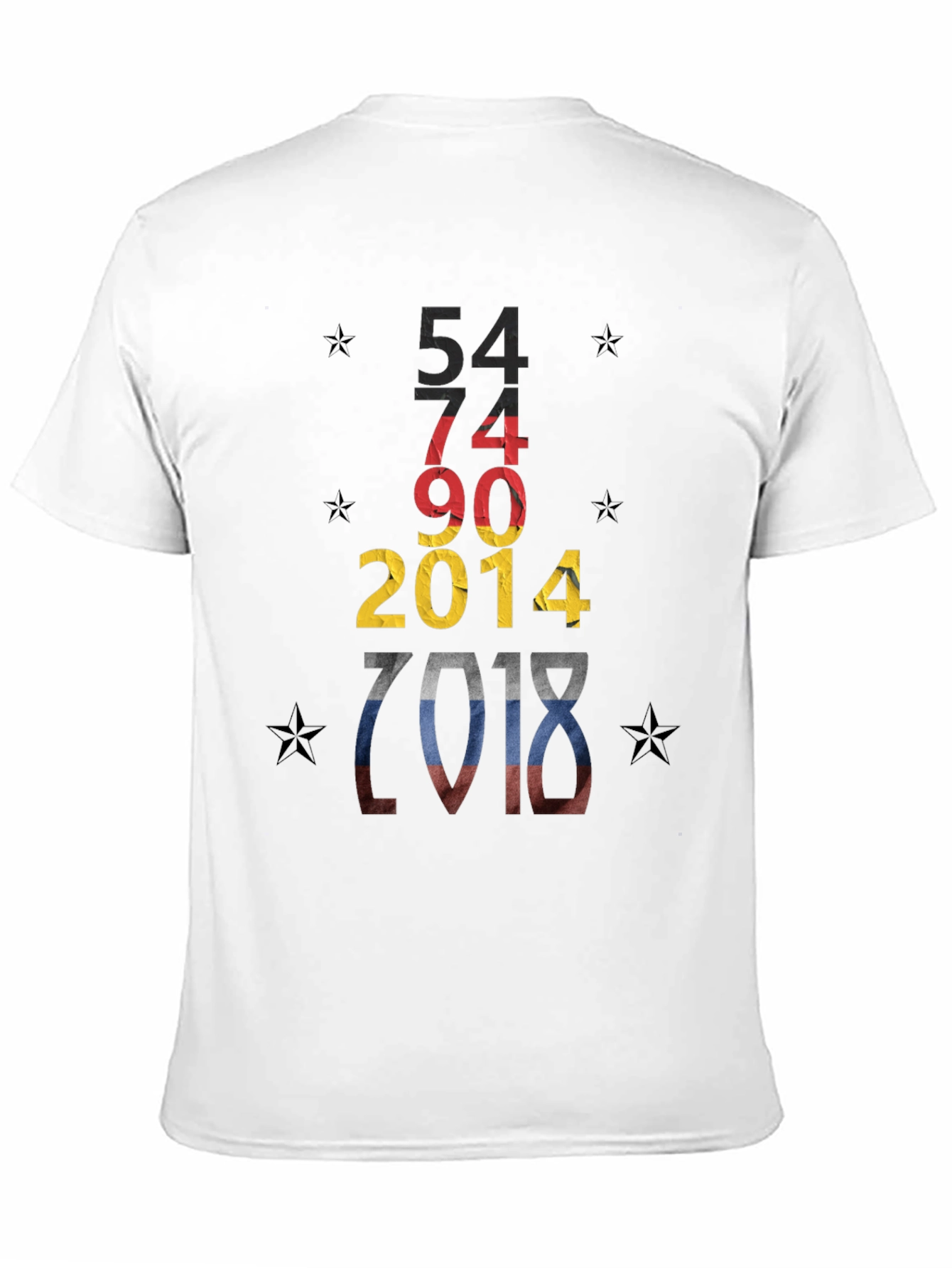 Germany Soccer Championship Years Black T-Shirt