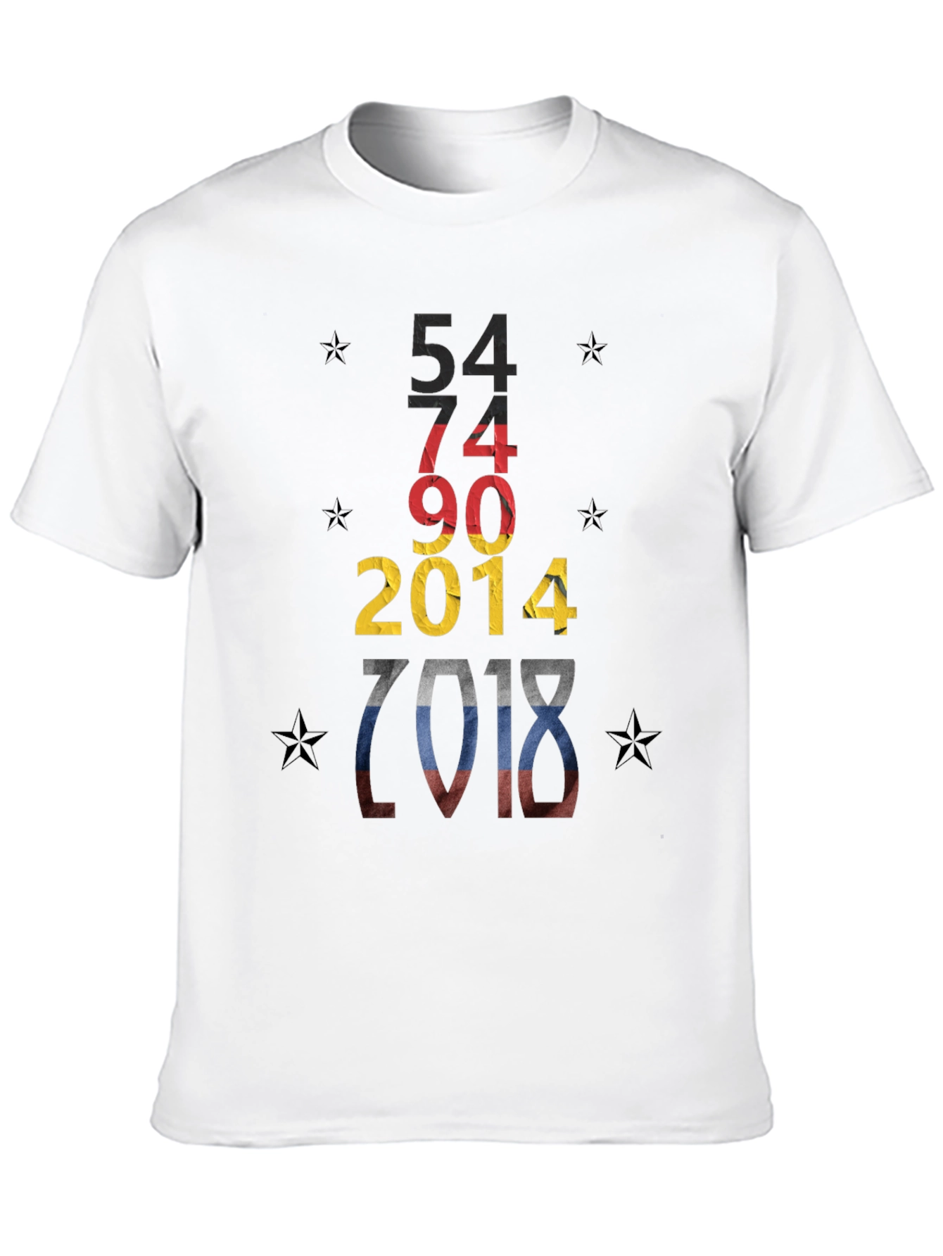 Germany Soccer Championship Years Black T-Shirt