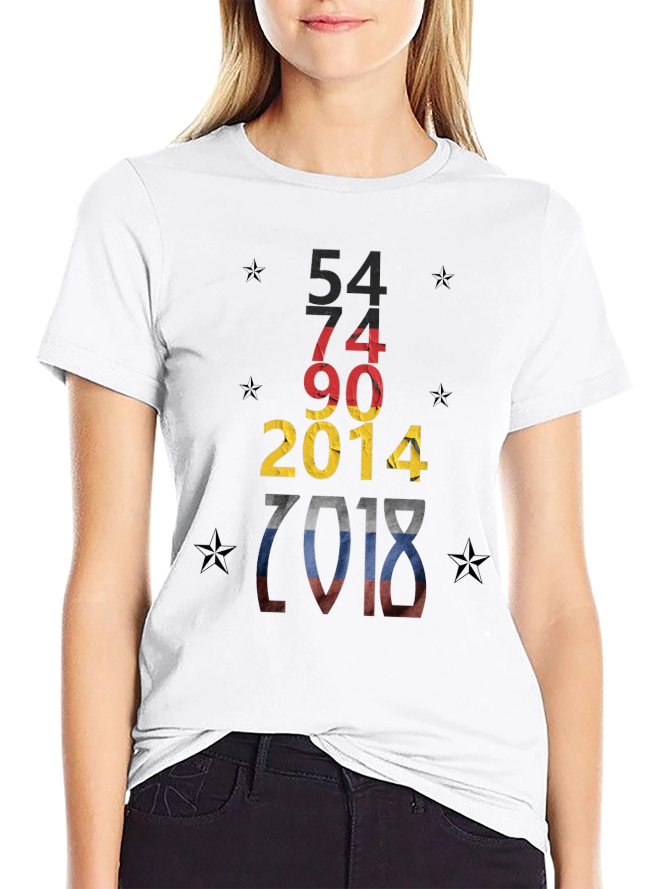 Germany Soccer Championship Years Black T-Shirt
