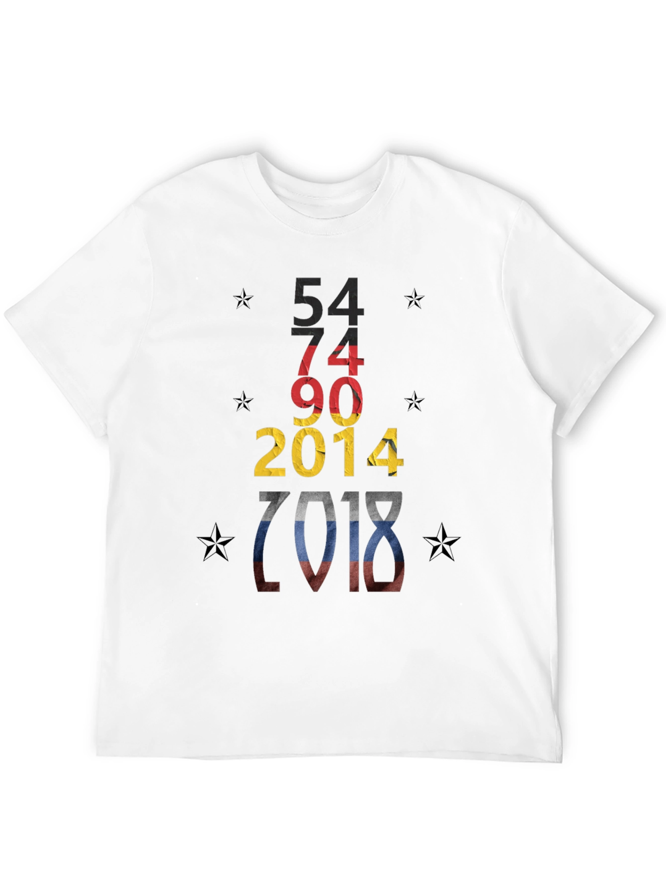 Germany Soccer Championship Years Black T-Shirt