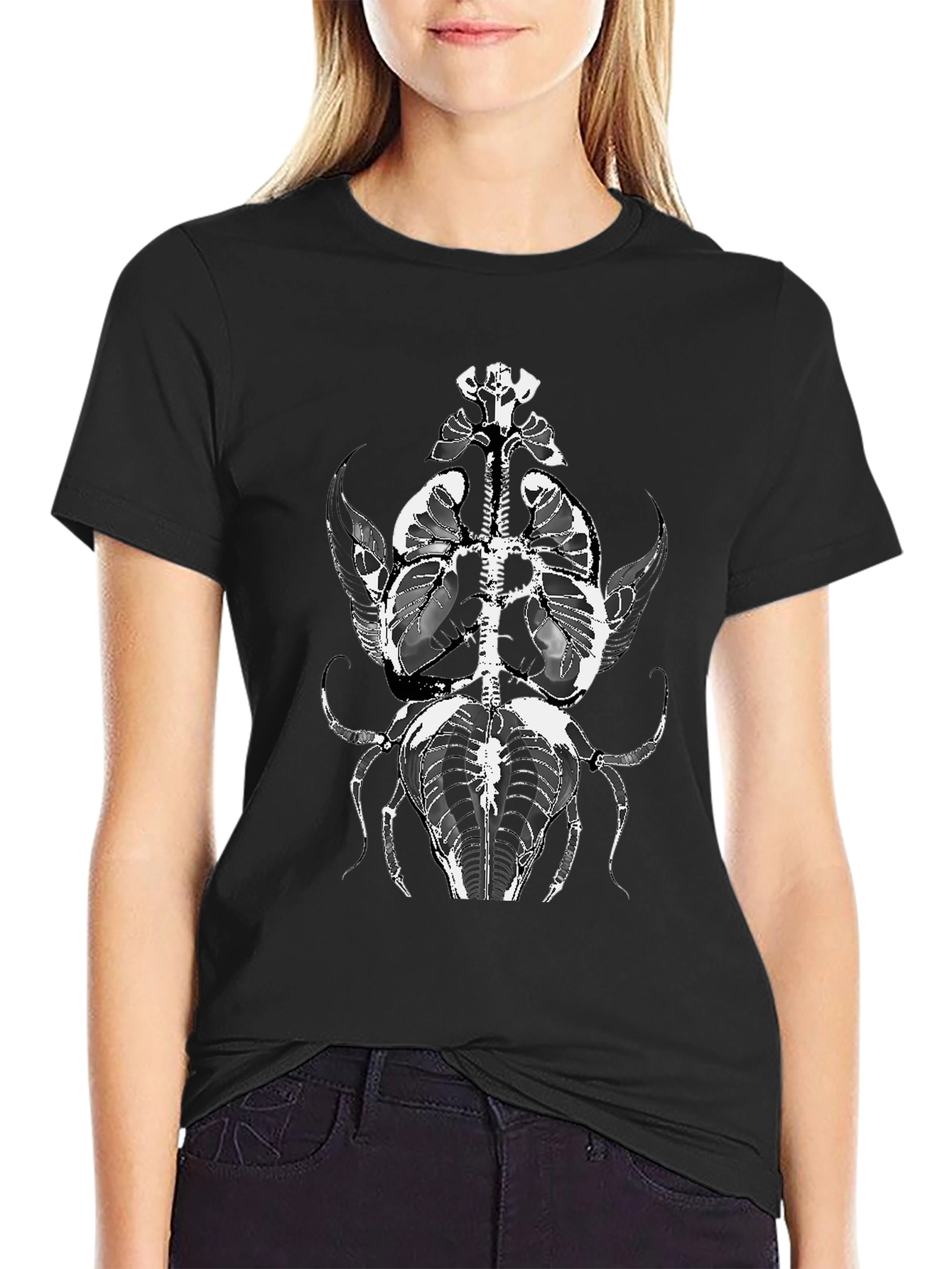 Anatomical Insect Graphic Tee - Black