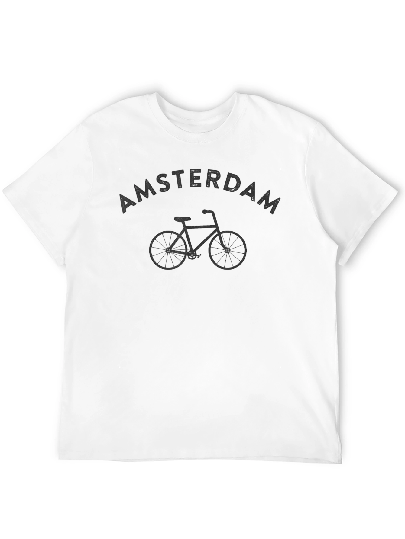 Amsterdam Bike Graphic T-Shirt - Classic Crew Neck Tee