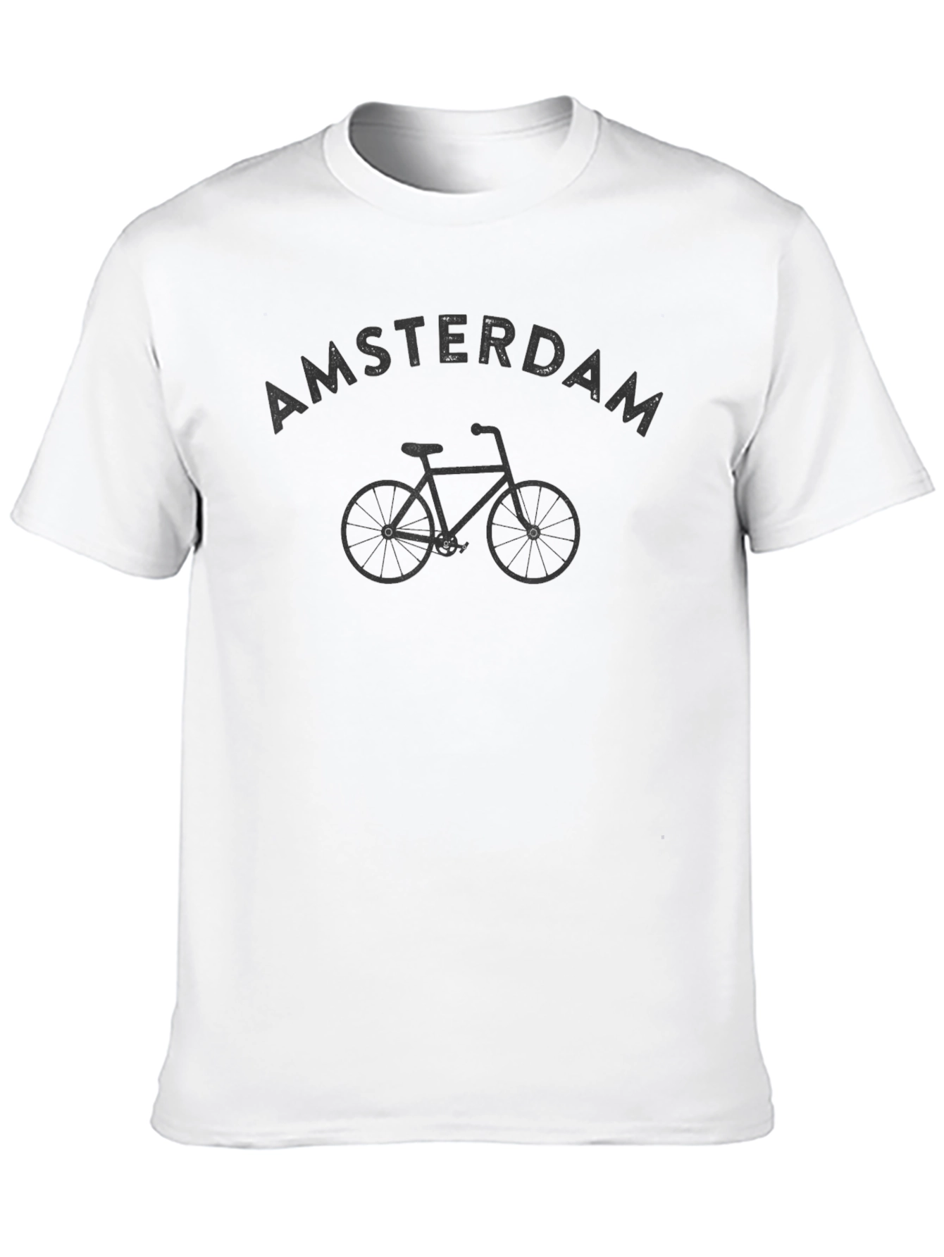 Amsterdam Bike Graphic T-Shirt - Classic Crew Neck Tee