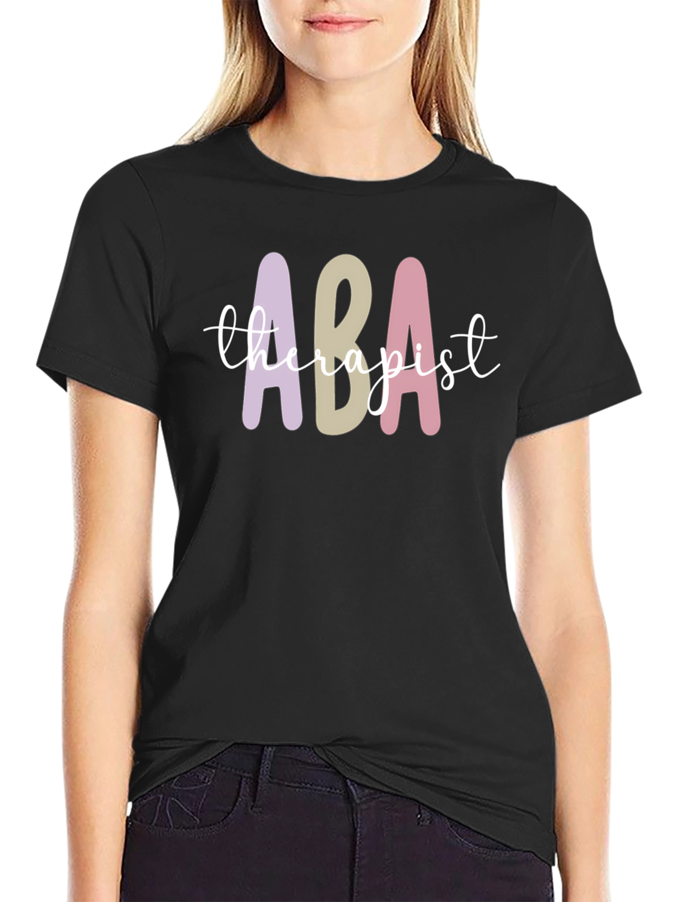ABA Therapist Graphic T-Shirt - Black Cotton Tee