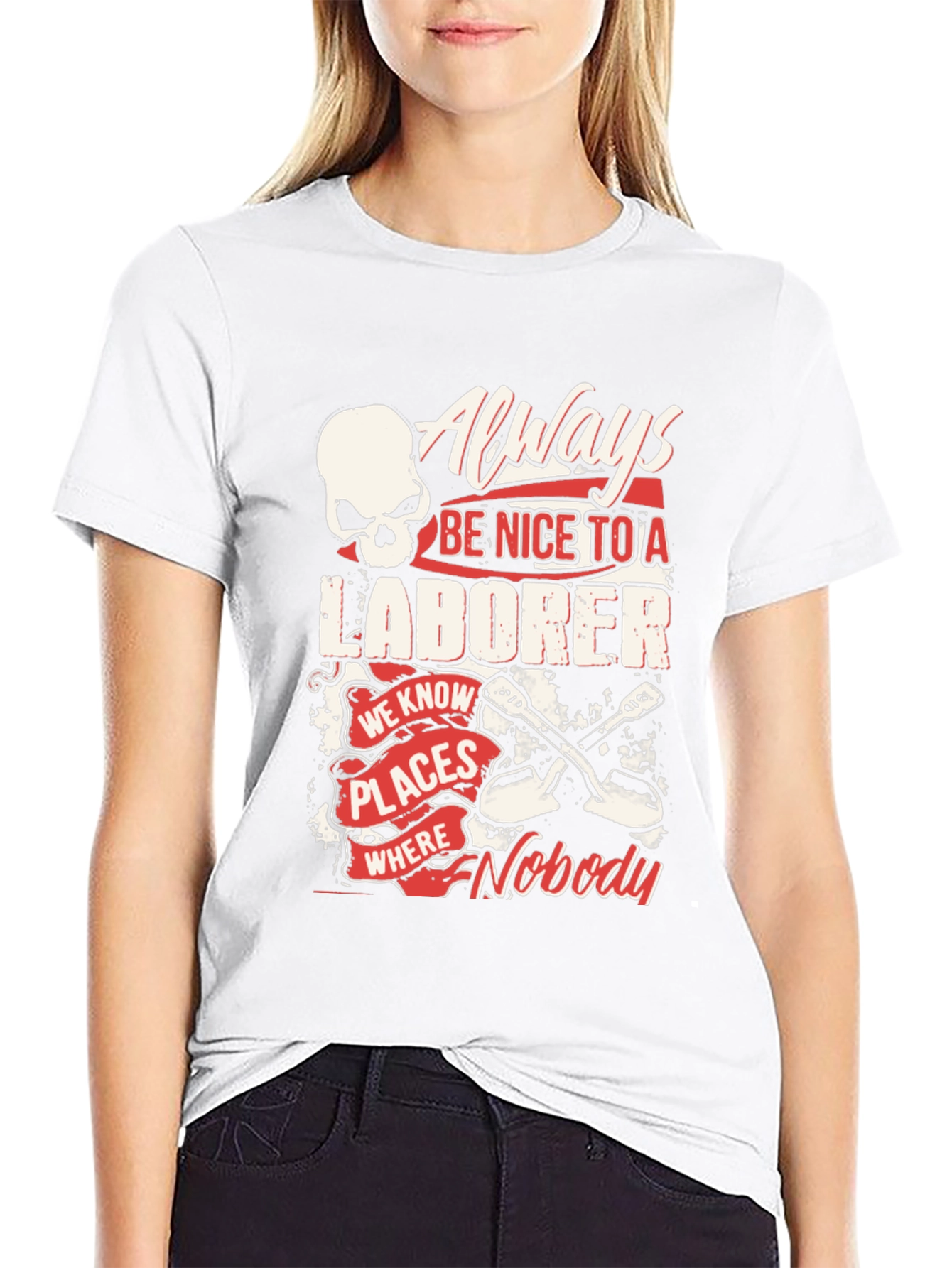 Always Be Nice to a Laborer Black T-Shirt