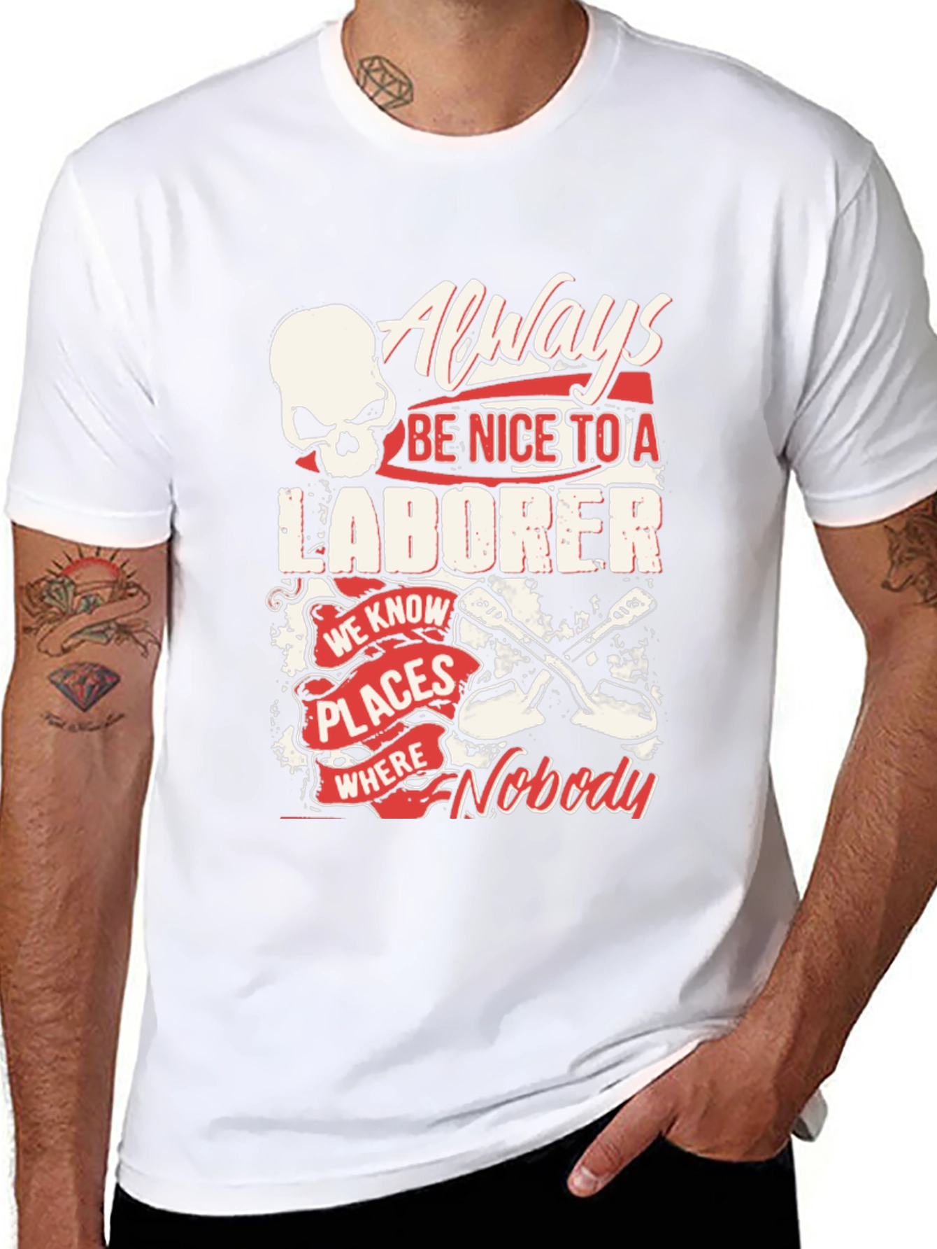 Always Be Nice to a Laborer Black T-Shirt