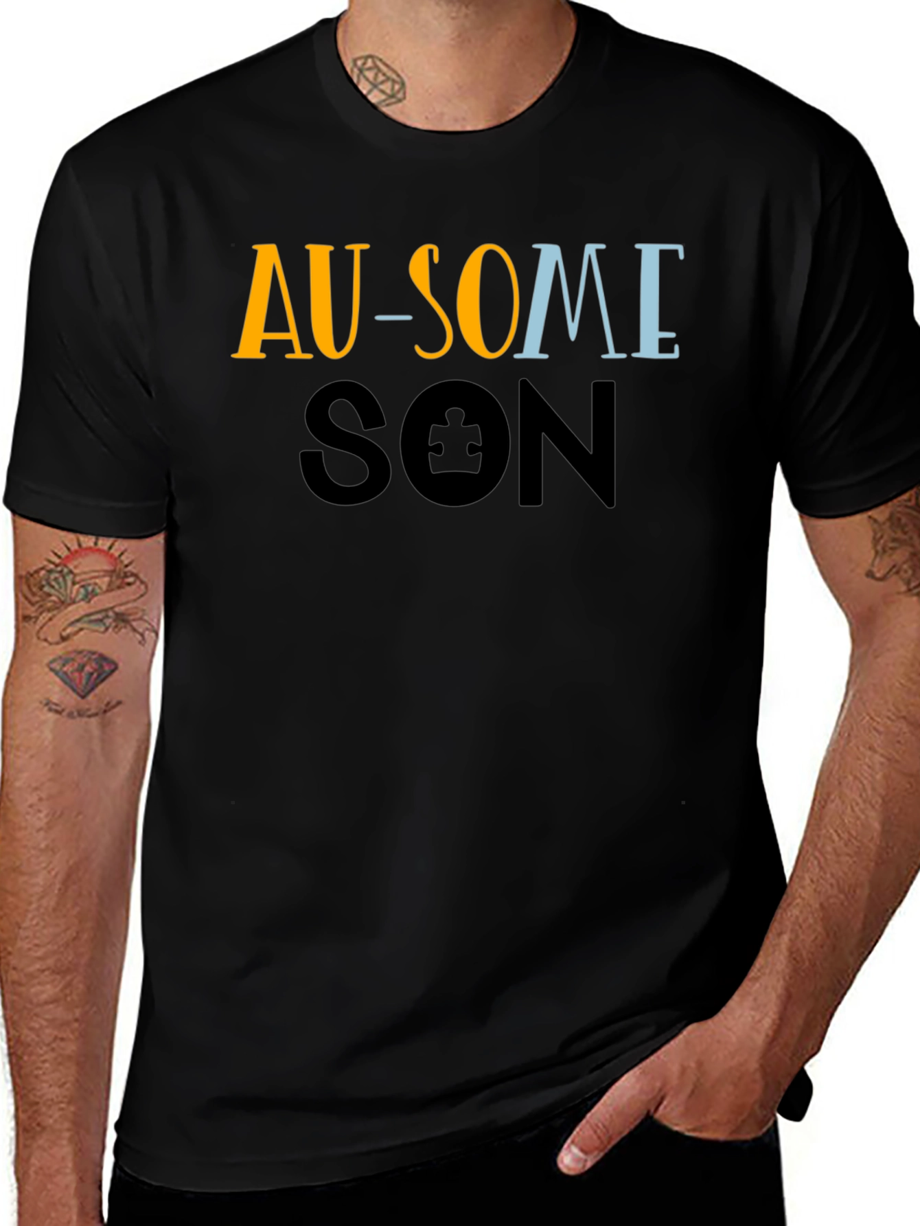 Au-Some Son Black T-Shirt