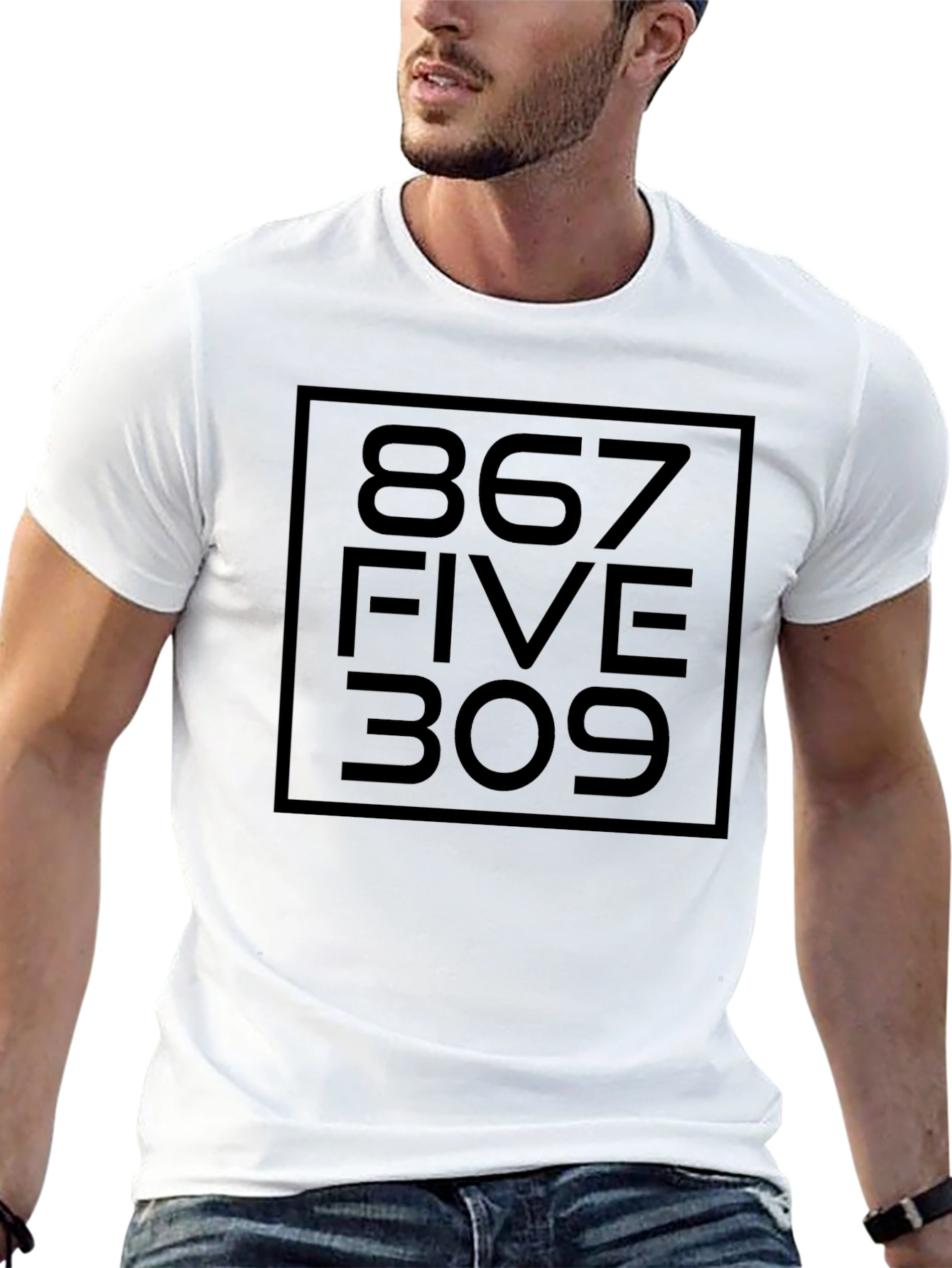 867-5309 Jennys Number Black Graphic Tee