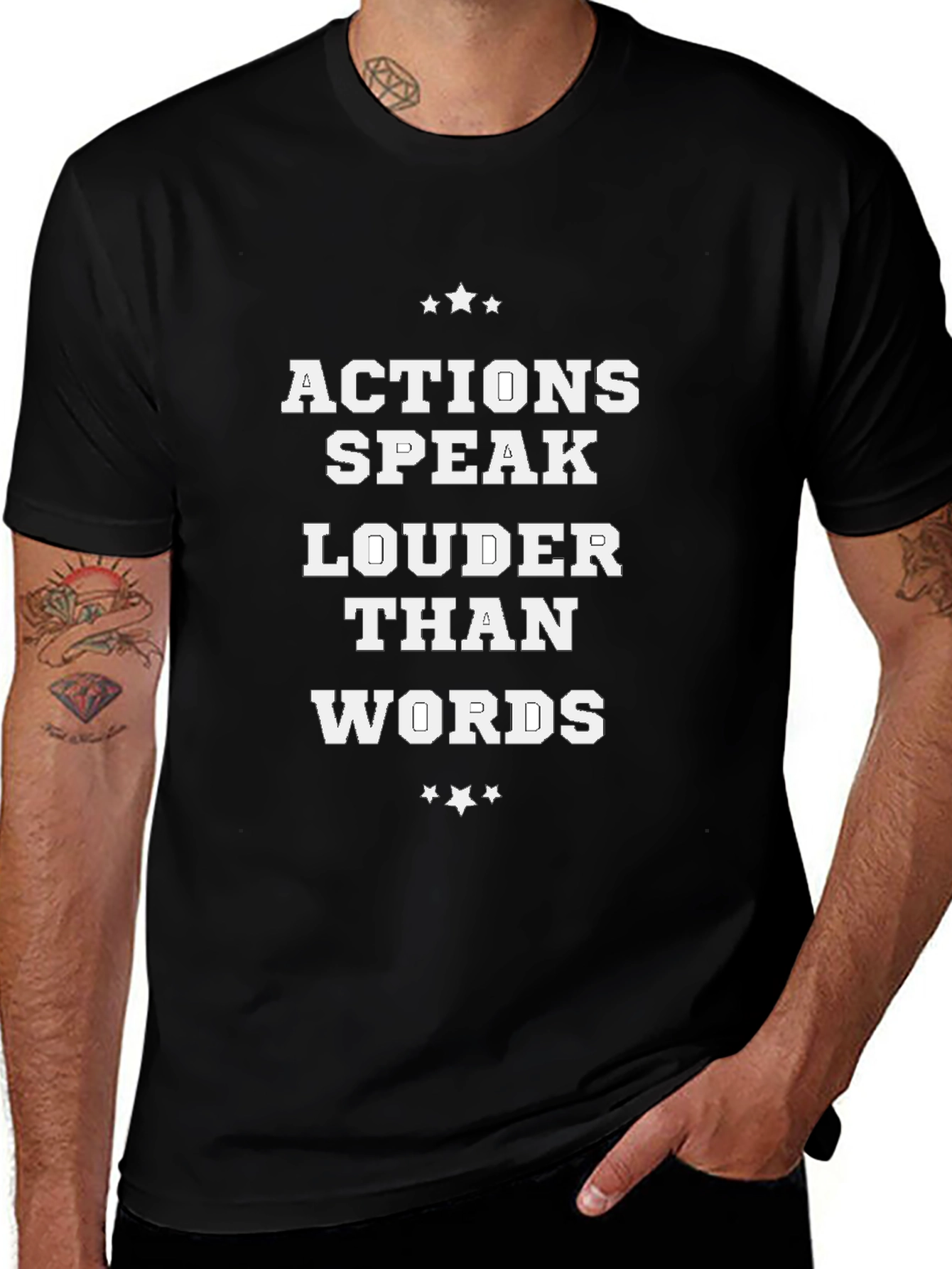 Actions Speak Louder Than Words Graphic Tee