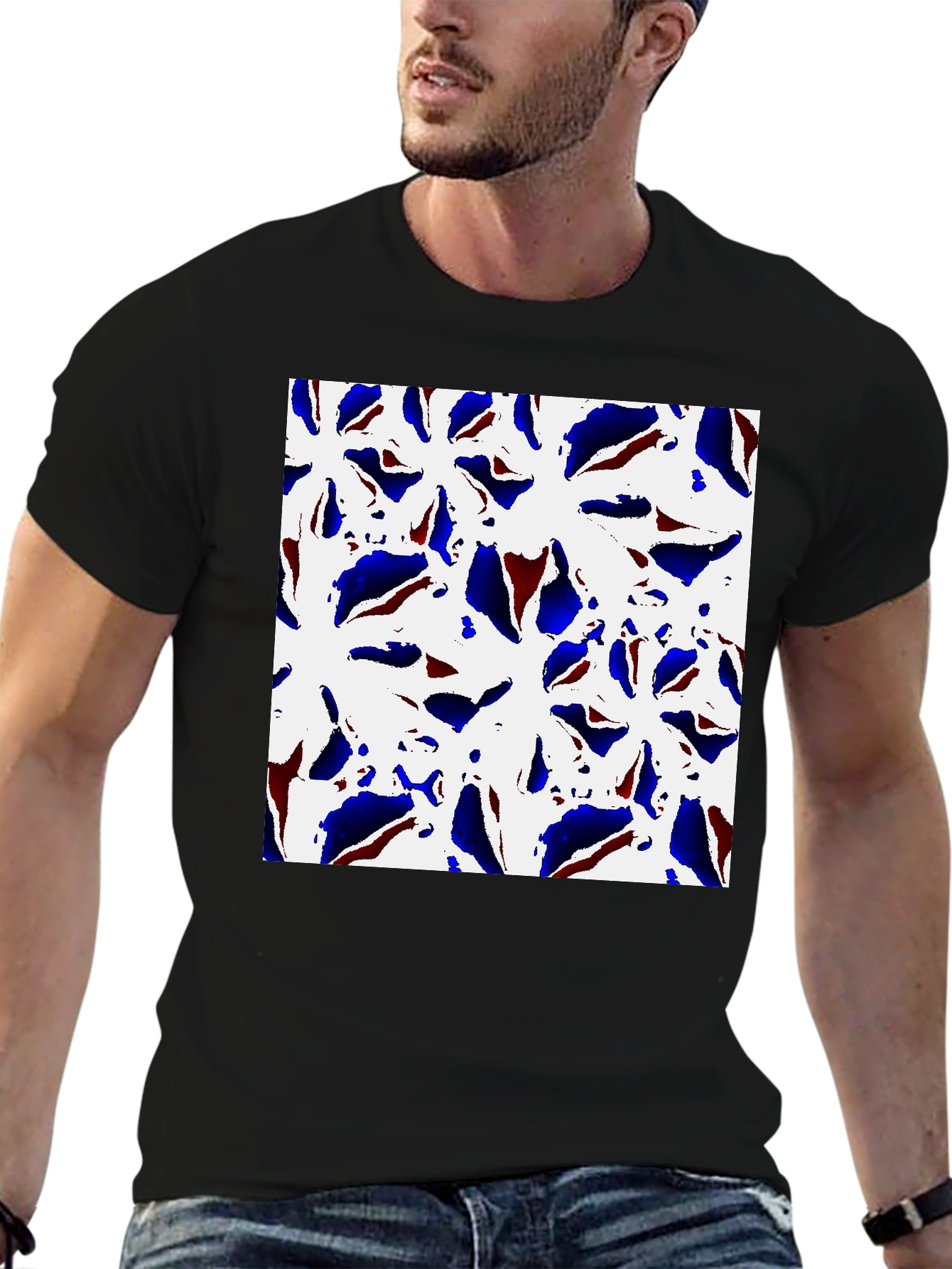 Abstract Floral T-Shirt: Modern Art Tee