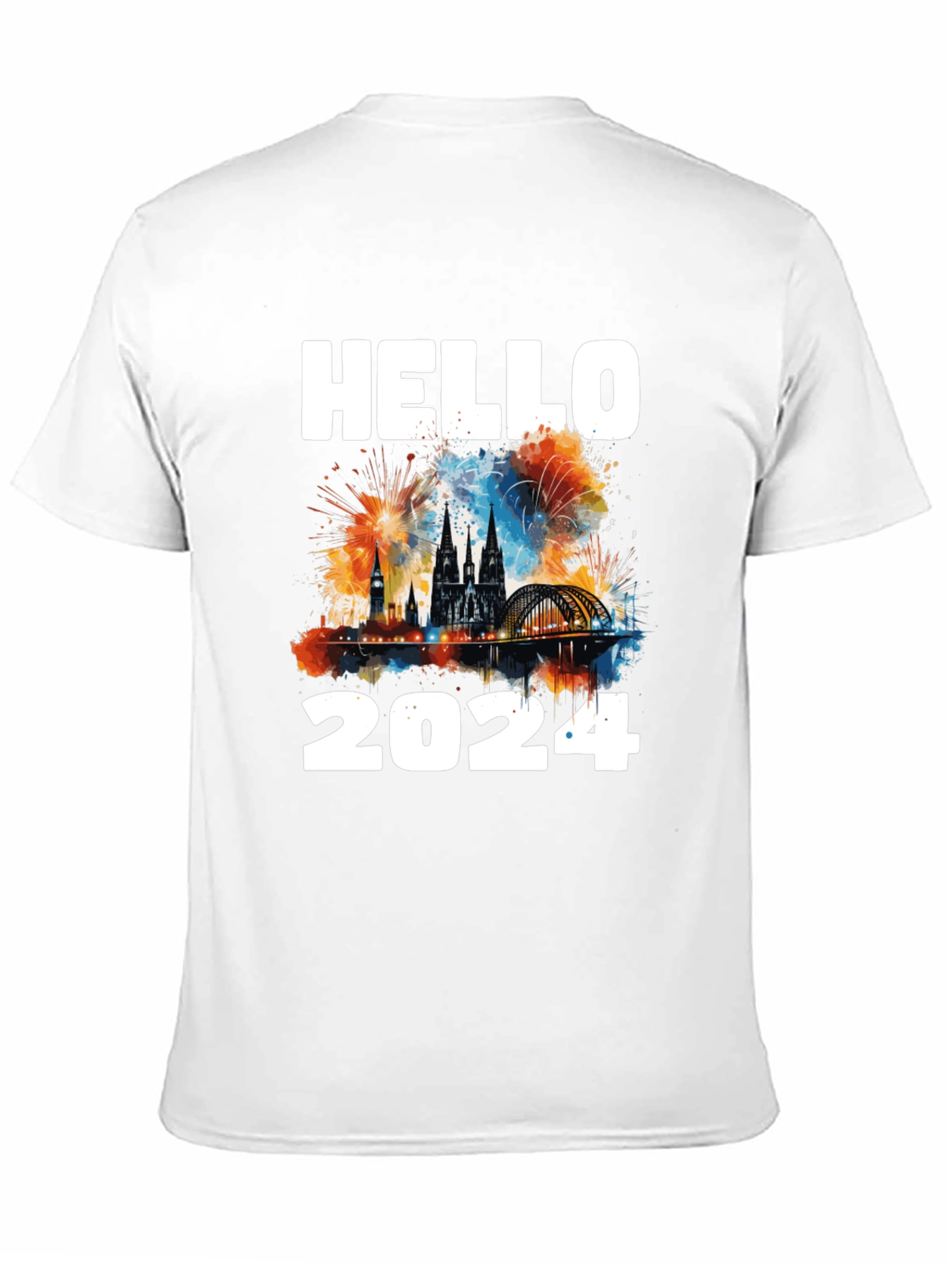 Hello 2024 Graphic Tee - New Year Celebration Shirt