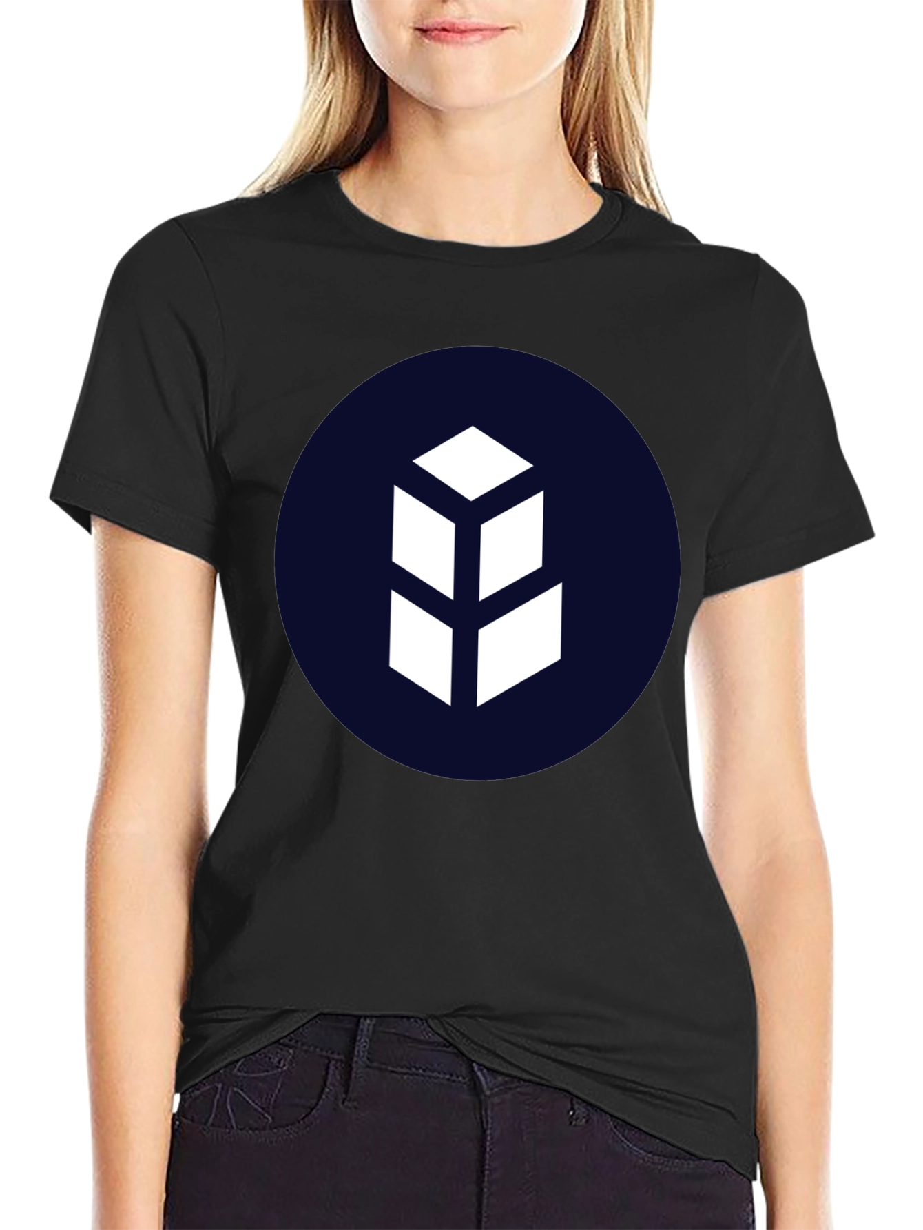 Geometric Logo Black T-Shirt