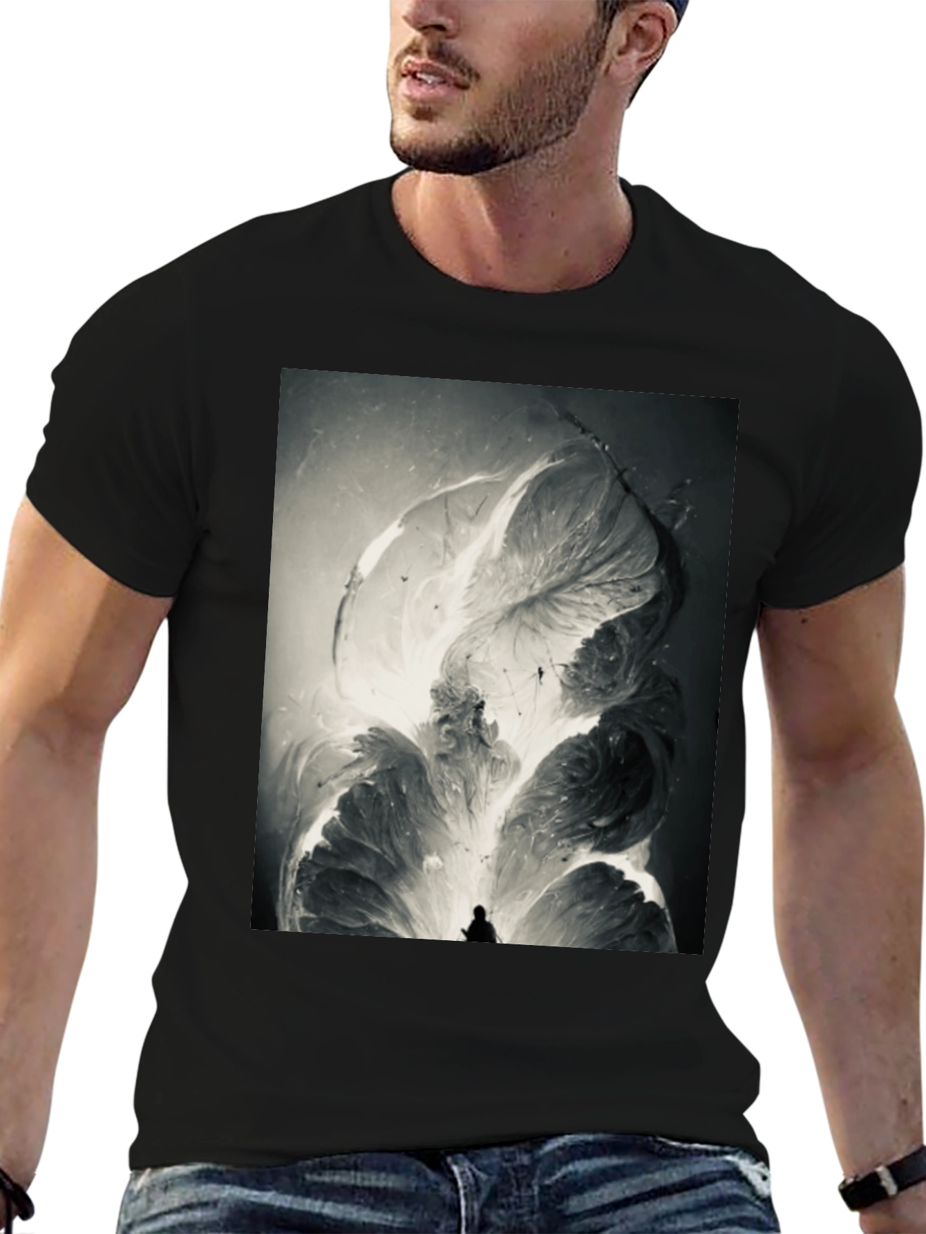 Abstract Art Black T-Shirt - Unique Graphic Tee